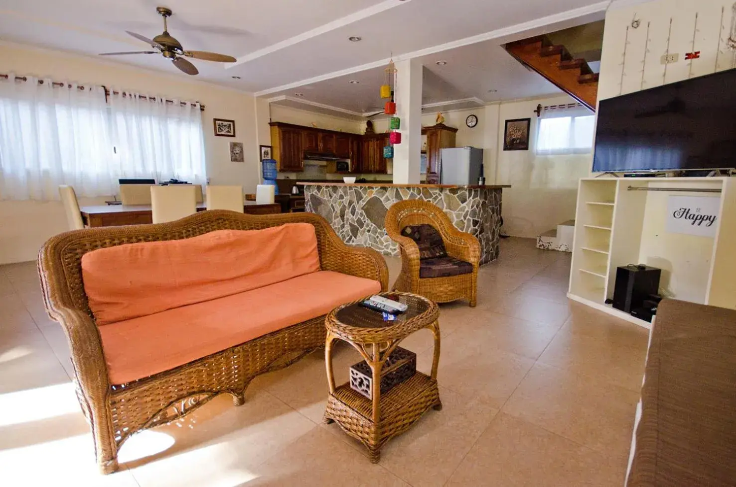 Seating Area in Mike's Dauin Dive Resort