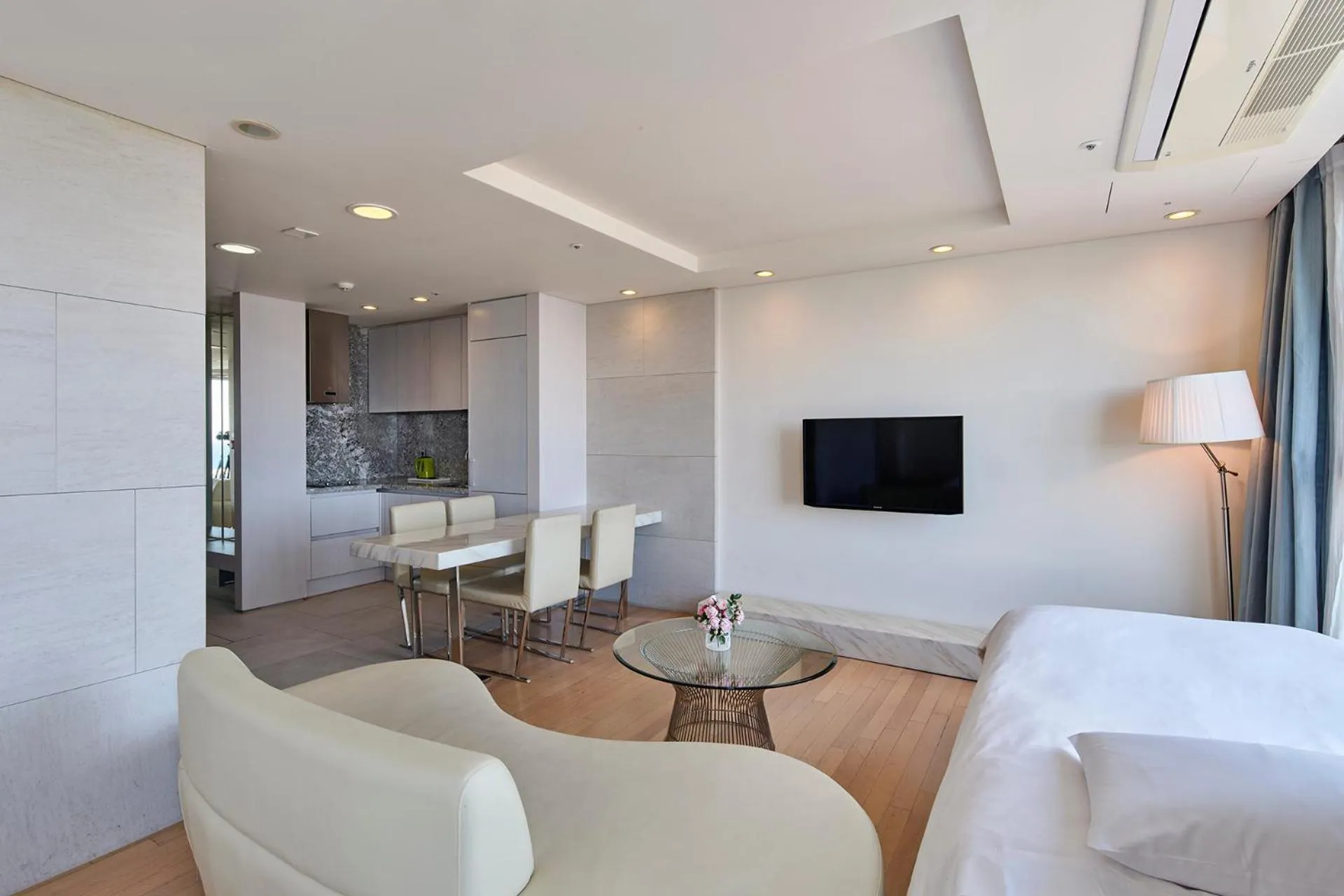 Living room, Bed in The Island Blue Hotel