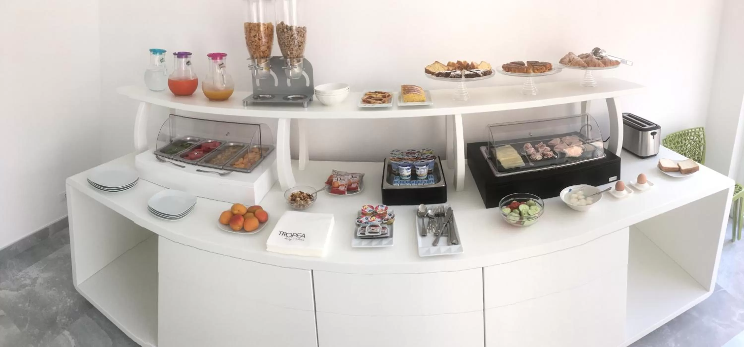 Buffet breakfast in Aether Suites Tropea - Free Private Parking