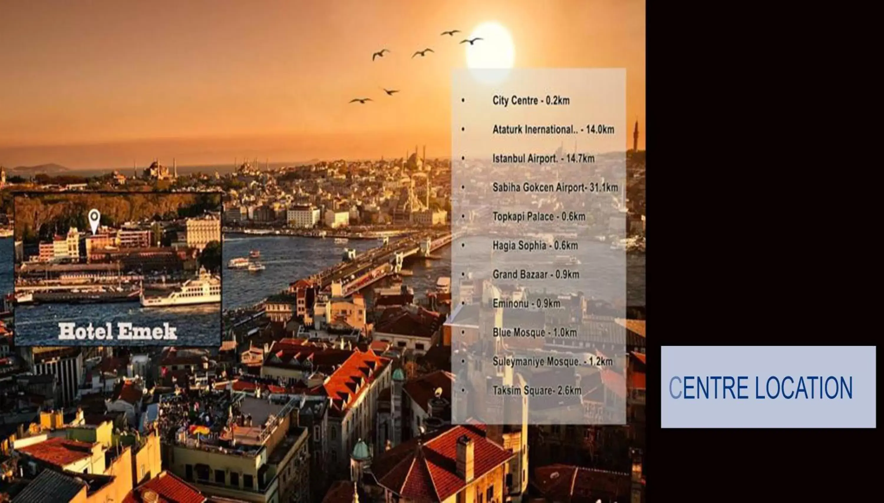 Text overlay in Sirkeci Emek Hotel