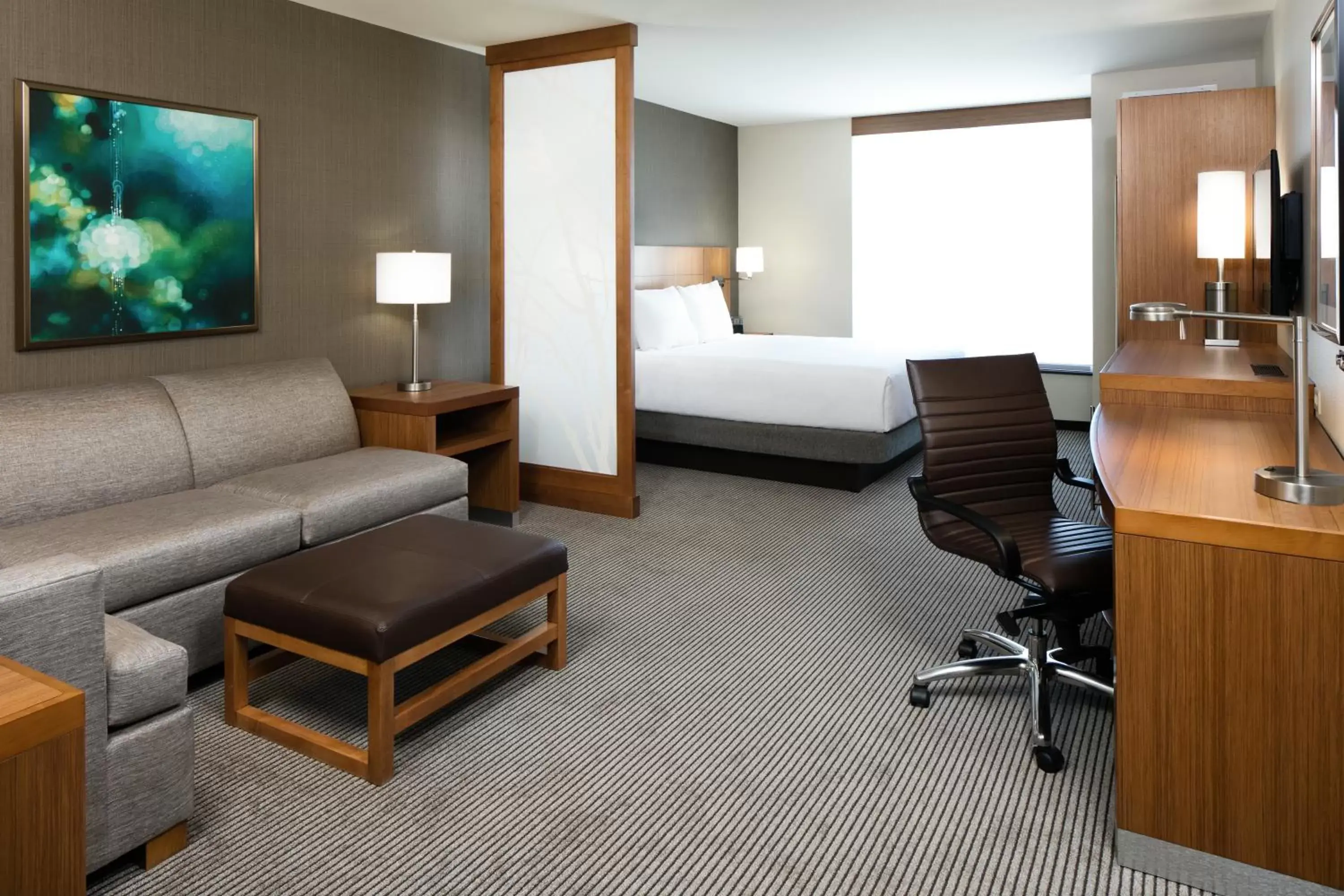 King Room with Sofa Bed and Accessible Tub - Disability Access in Hyatt Place Kansas City Lenexa City Center
