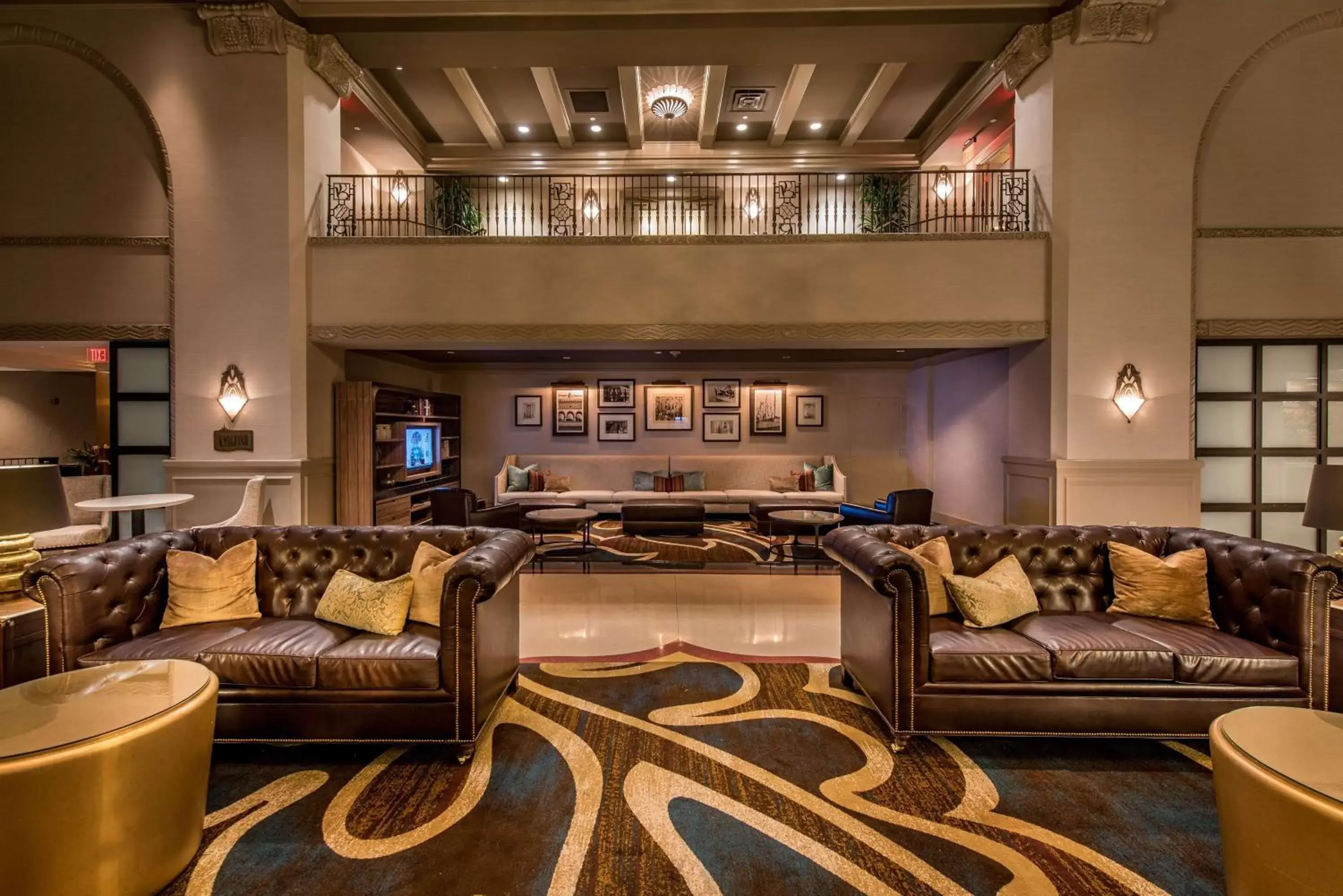 Lobby or reception, Lounge/Bar in Hilton Baton Rouge Capitol Center