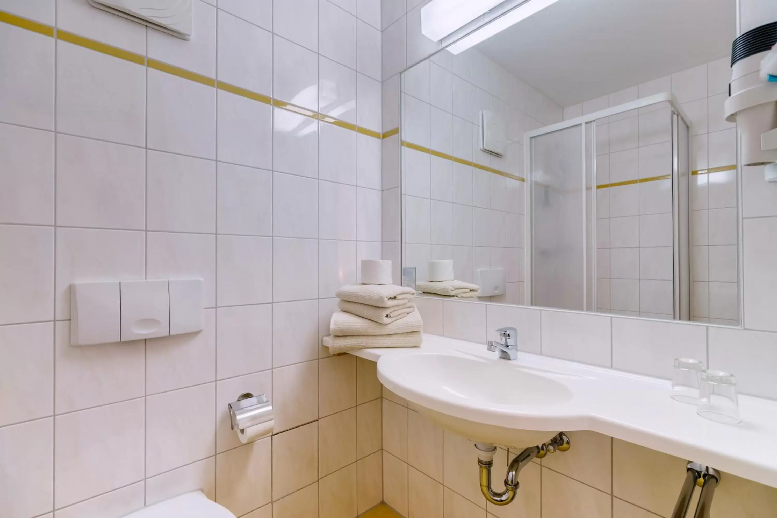 Shower, Bathroom in Waldhotel Vogtland