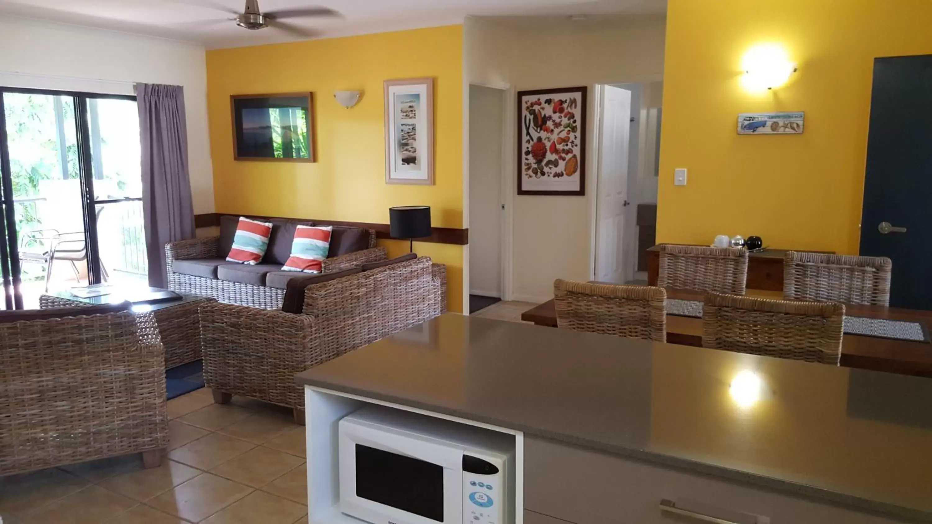 Seating area in Nautilus Holiday Apartments