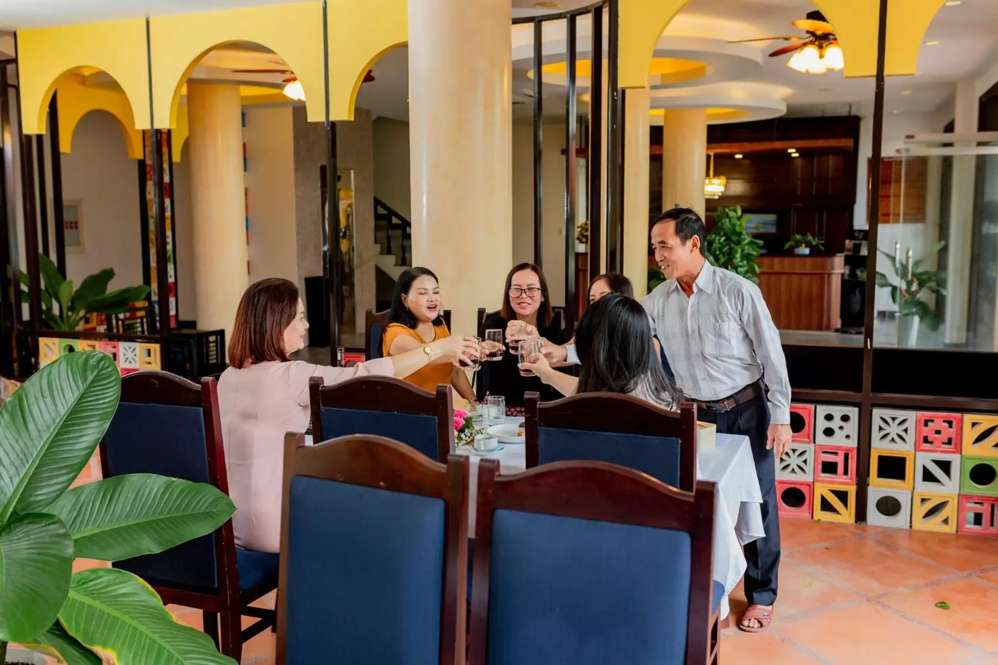 group of guests in Sea and Sand Hotel