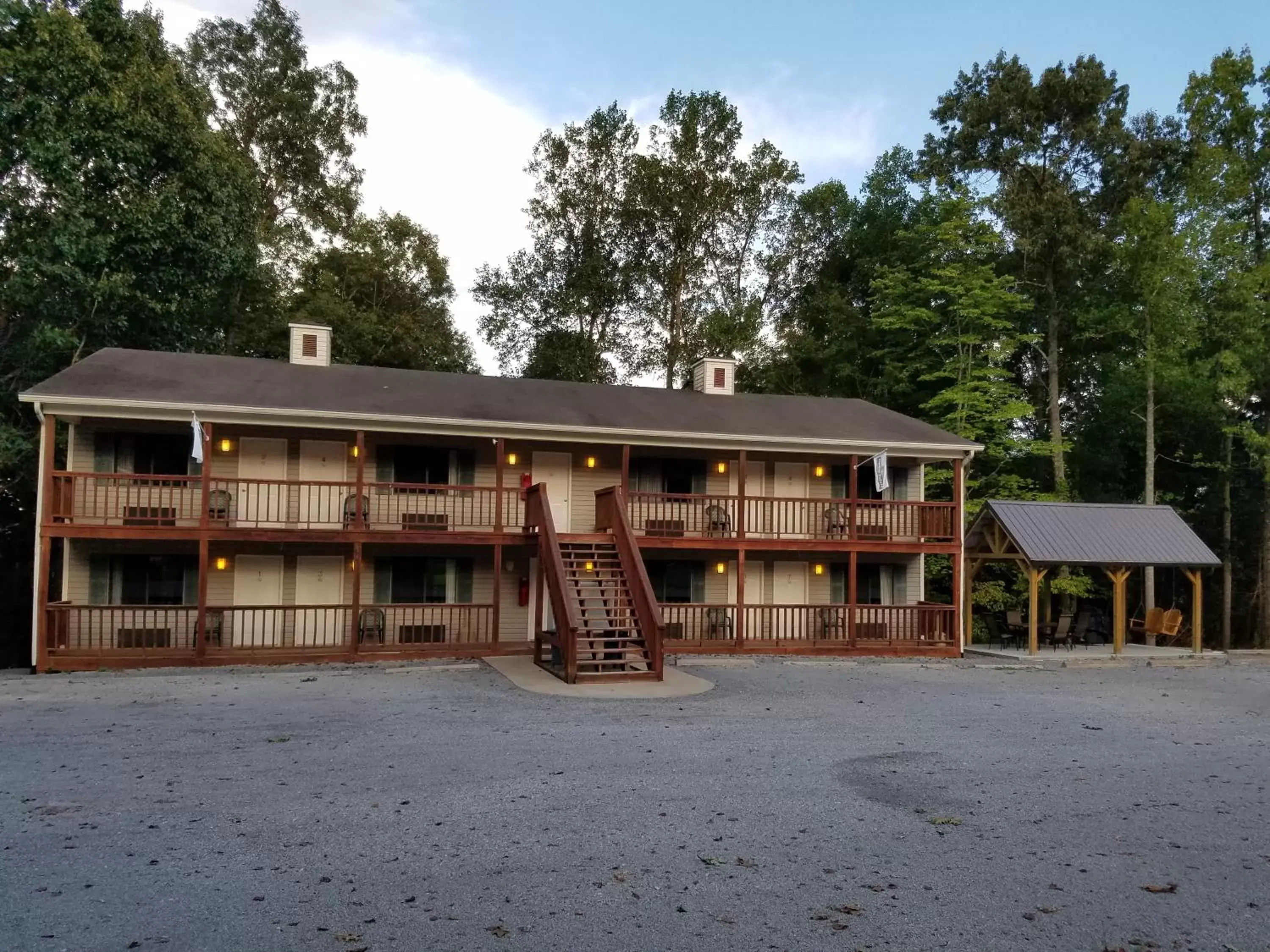 Property building, Winter in Timber Pointe Resort