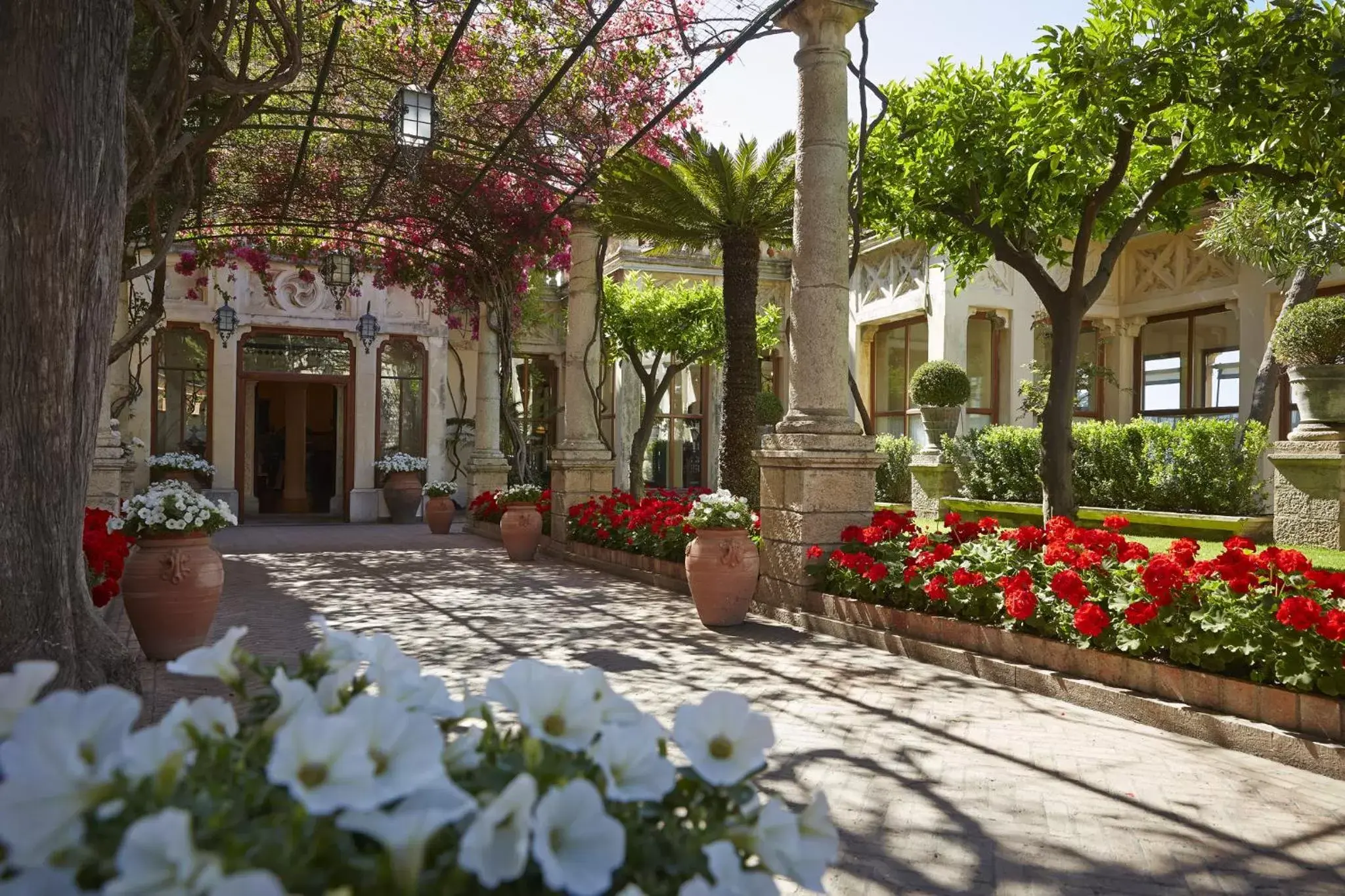 Facade/entrance in Grand Hotel Timeo, A Belmond Hotel, Taormina