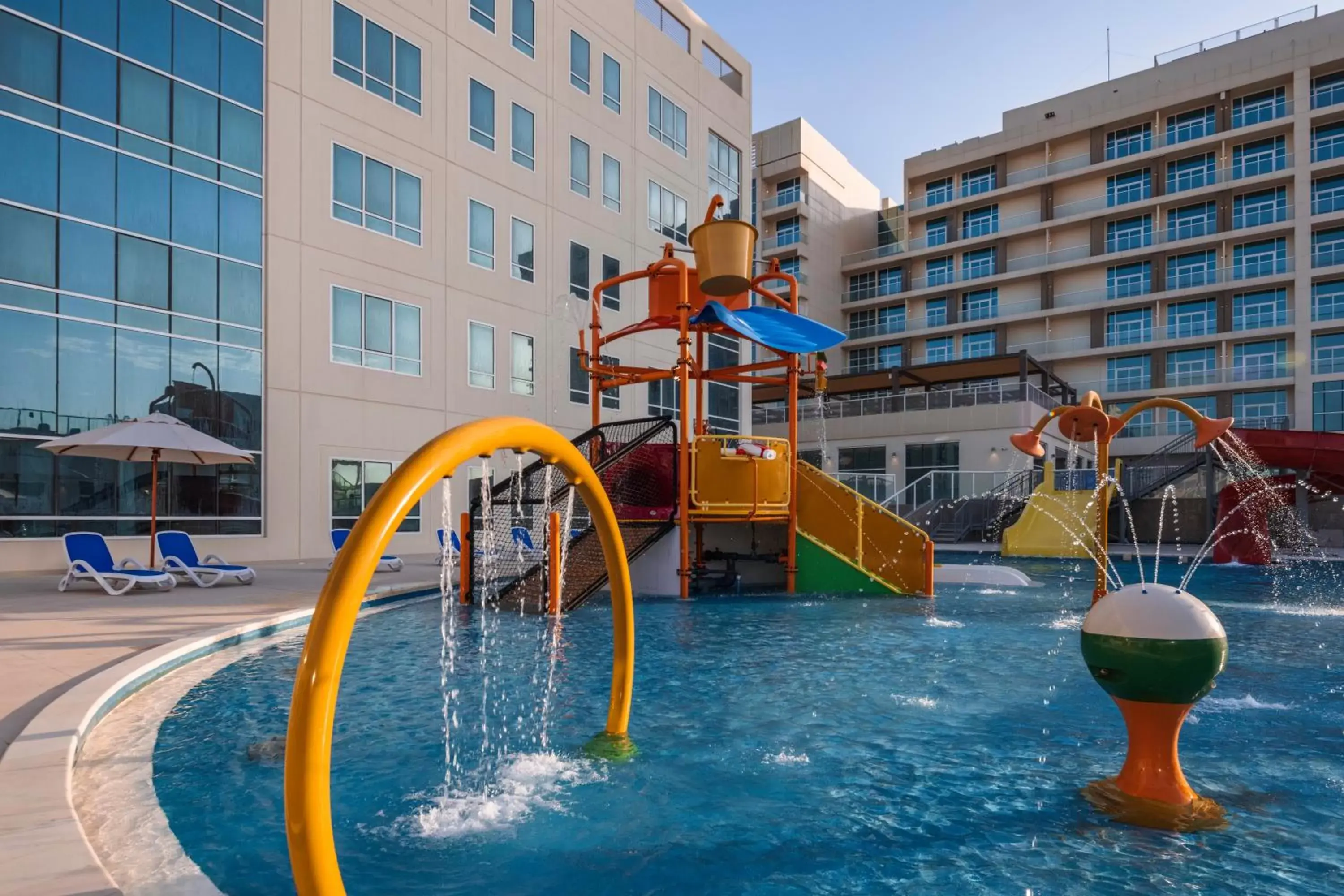 Swimming pool, Water Park in Radisson Resort Ras Al Khaimah Marjan Island