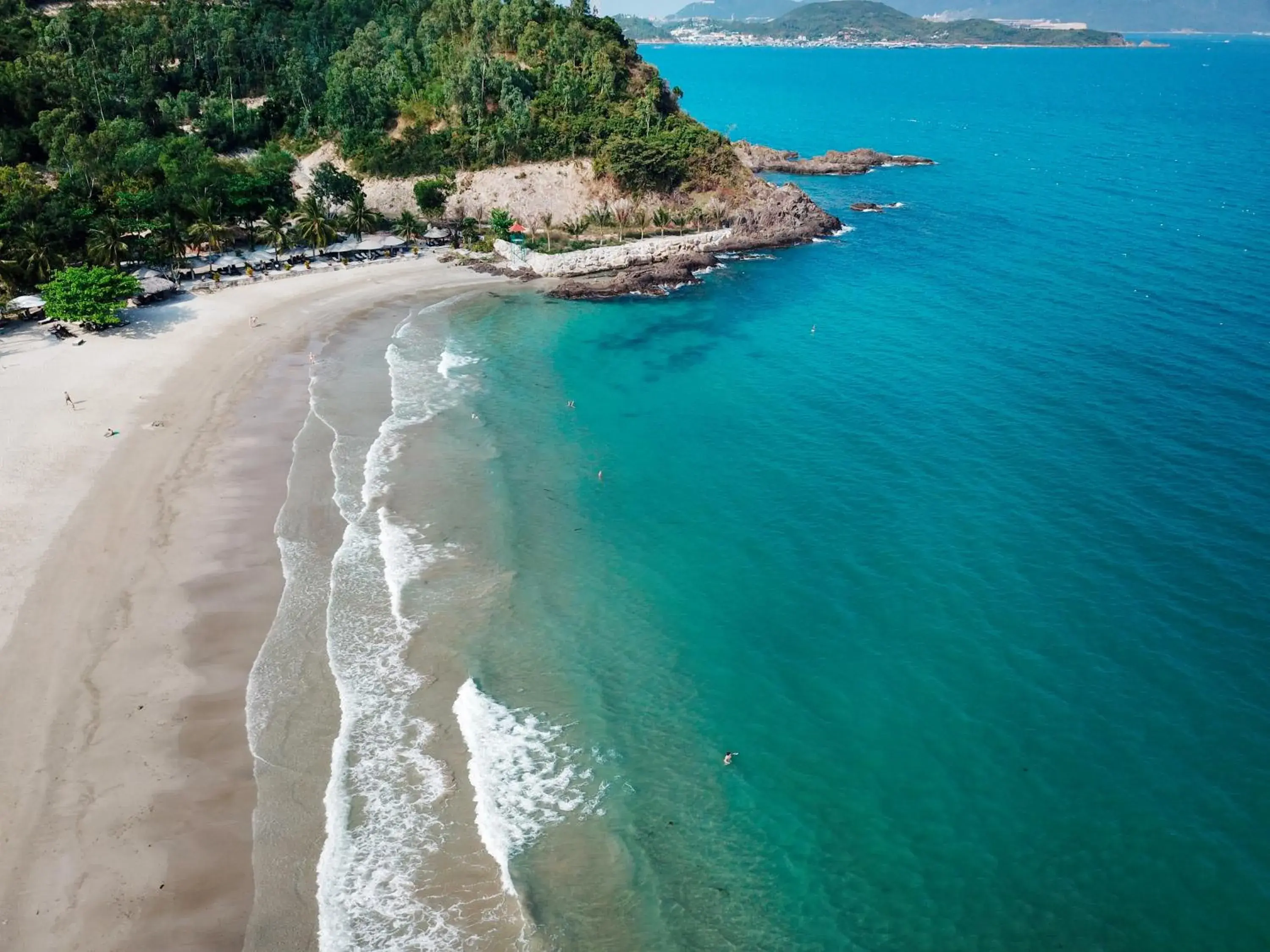 Beach, Bird's-eye View in Diamond Bay Condotel Resort Nha Trang