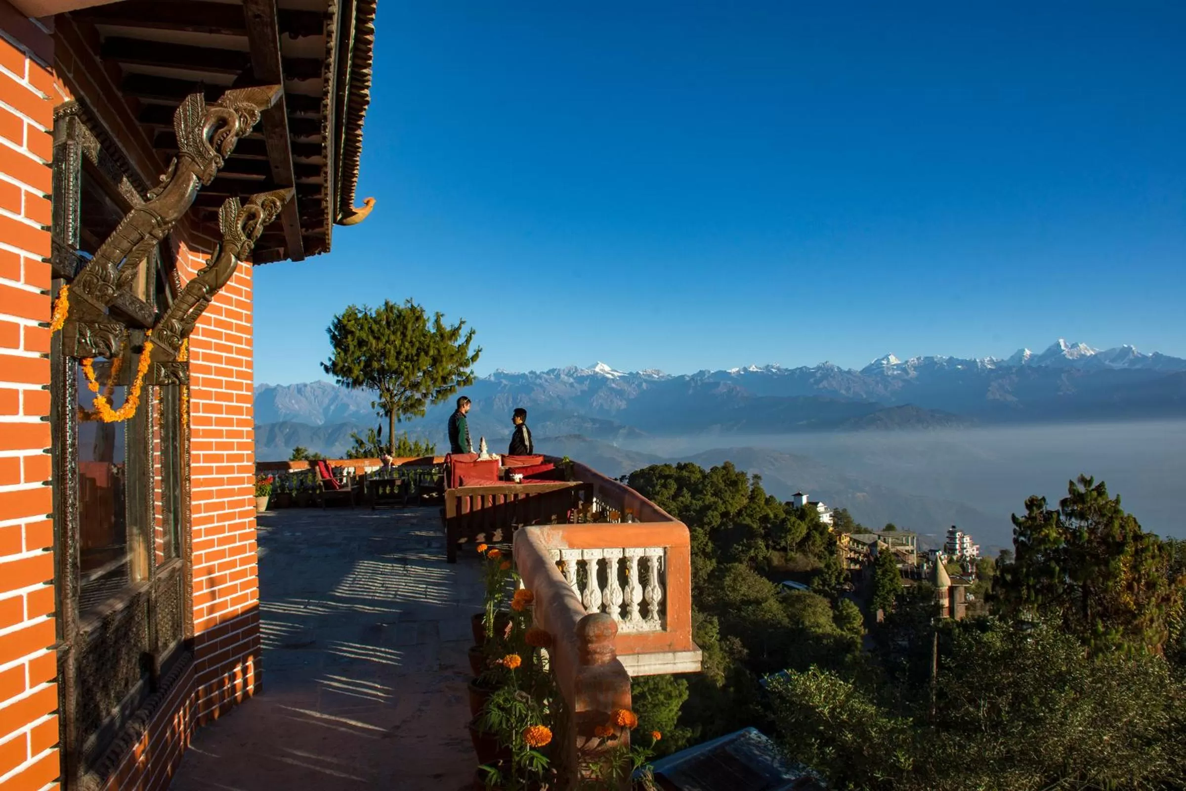 Balcony/Terrace in Peaceful Cottage & Cafe Du Mont