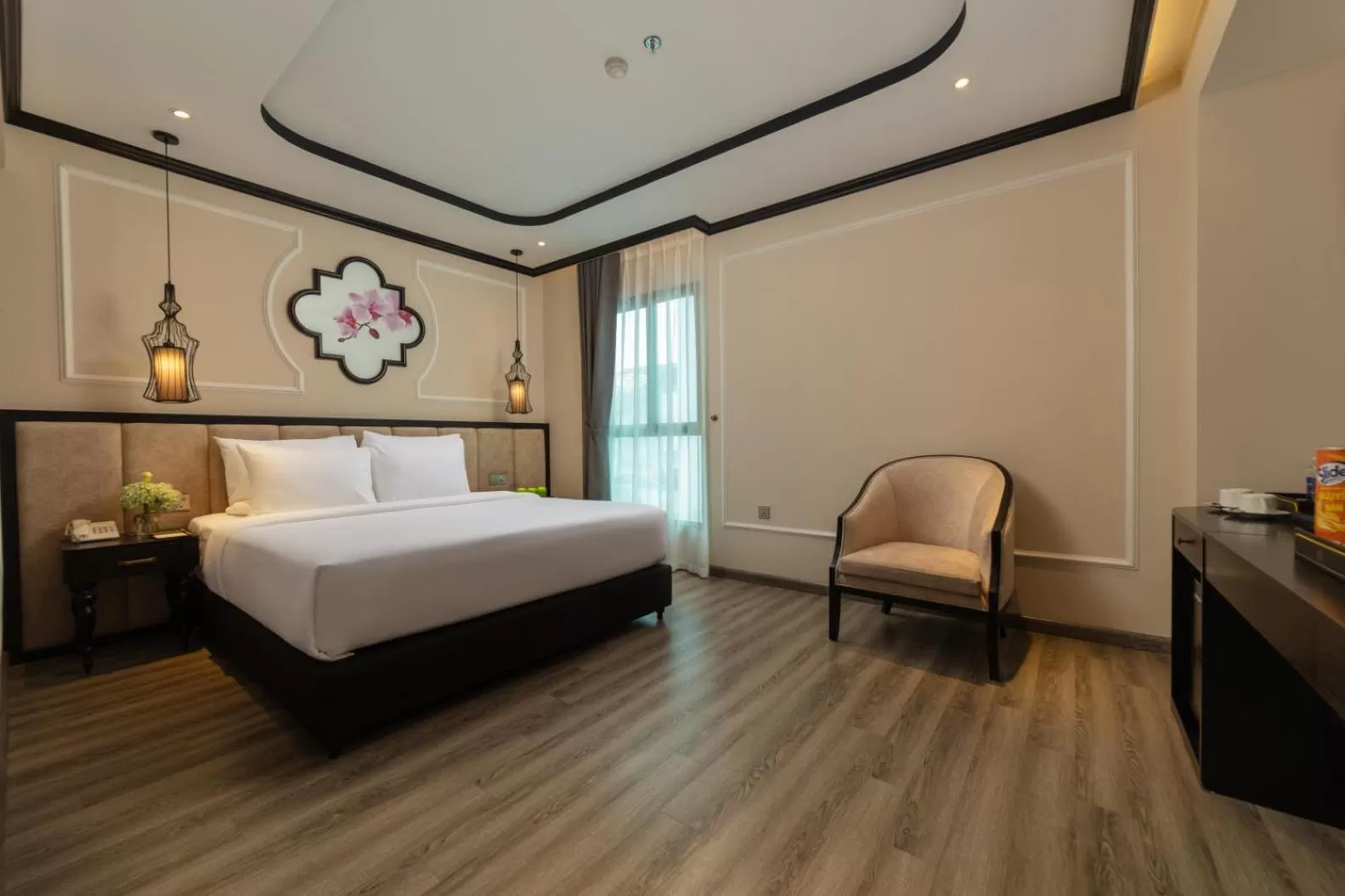 Bed in FTE Ba Dinh Hotel