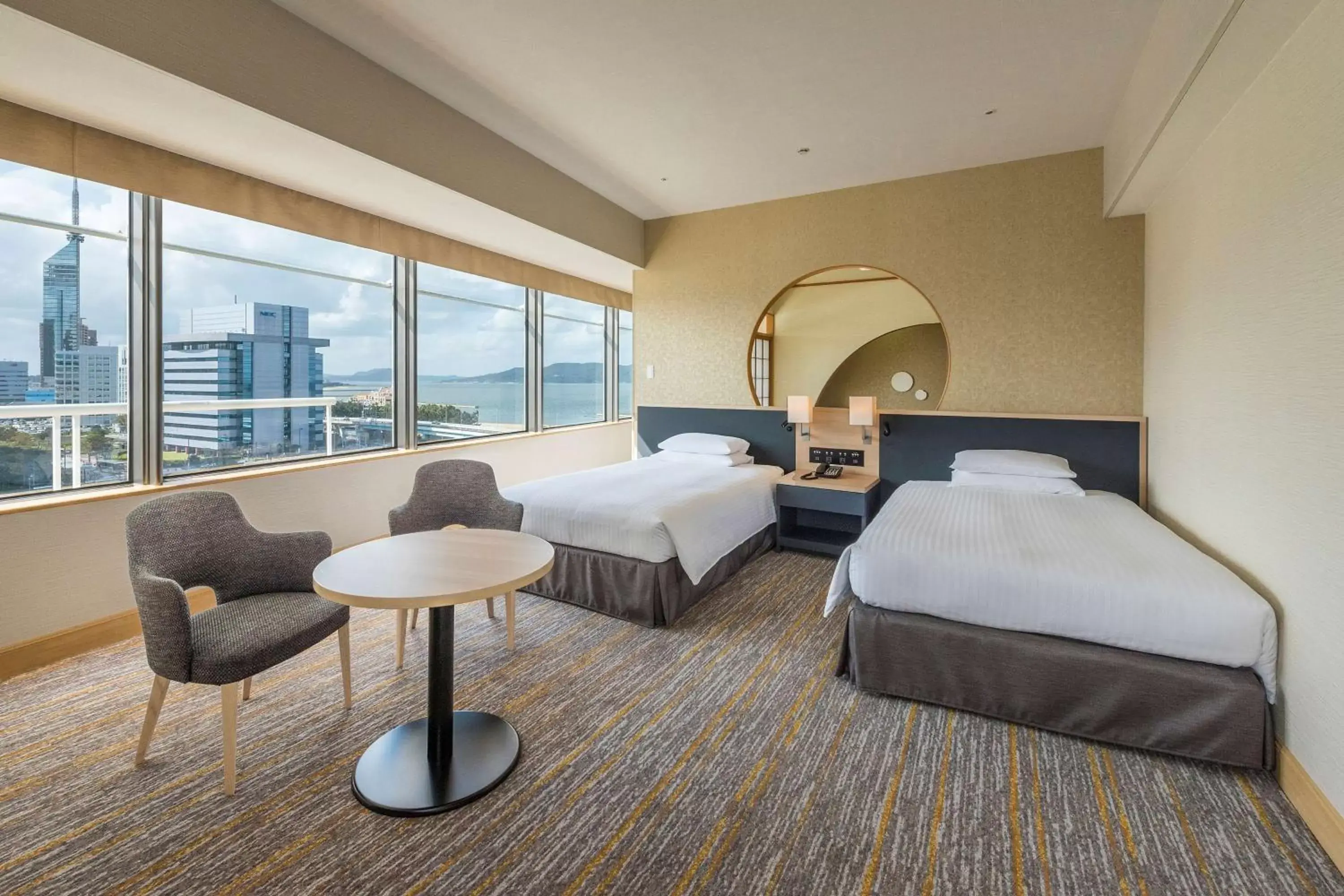 Bed in Hilton Fukuoka Sea Hawk