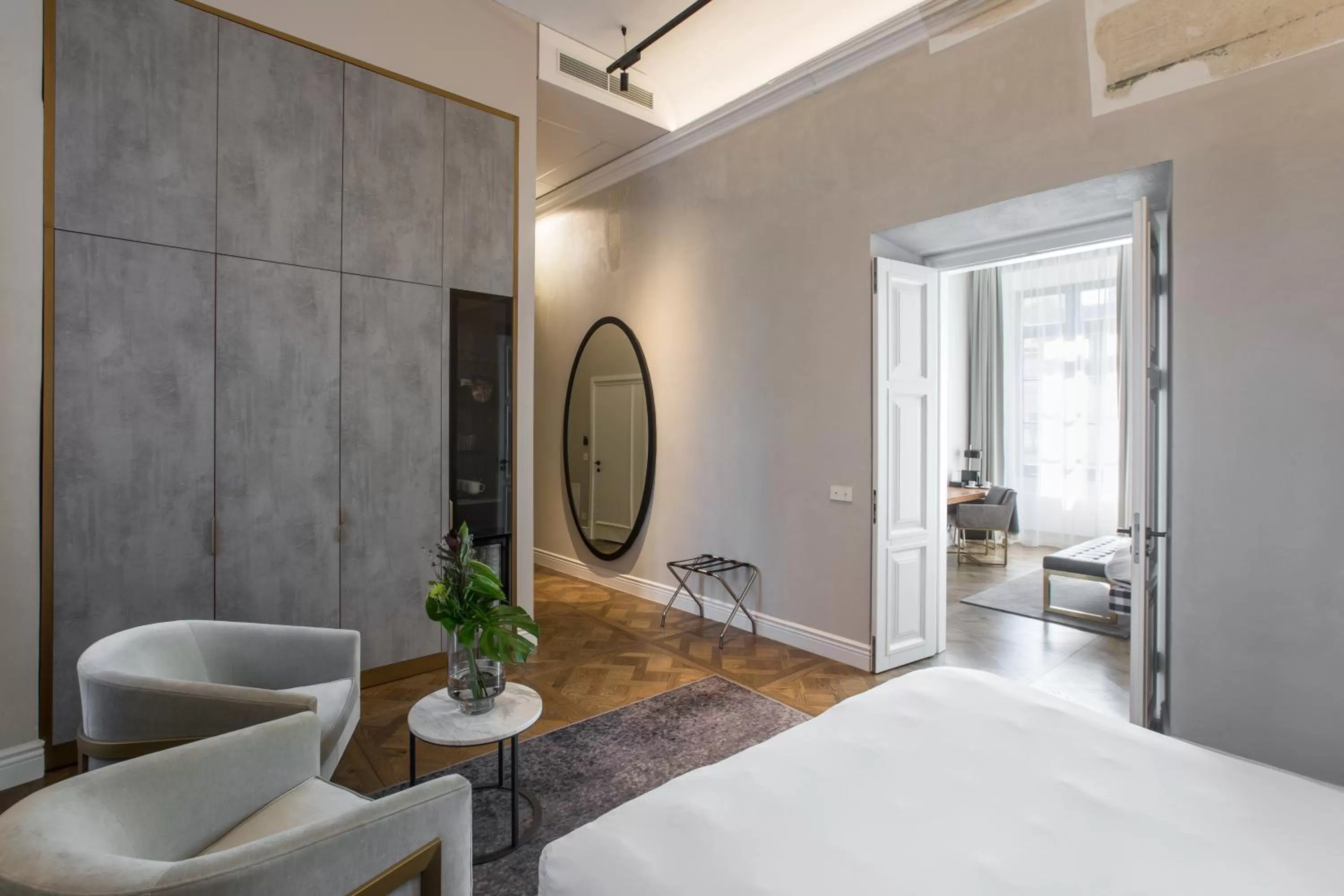 Living room, Bed in Hotel Pacai, Vilnius, a Member of Design Hotels