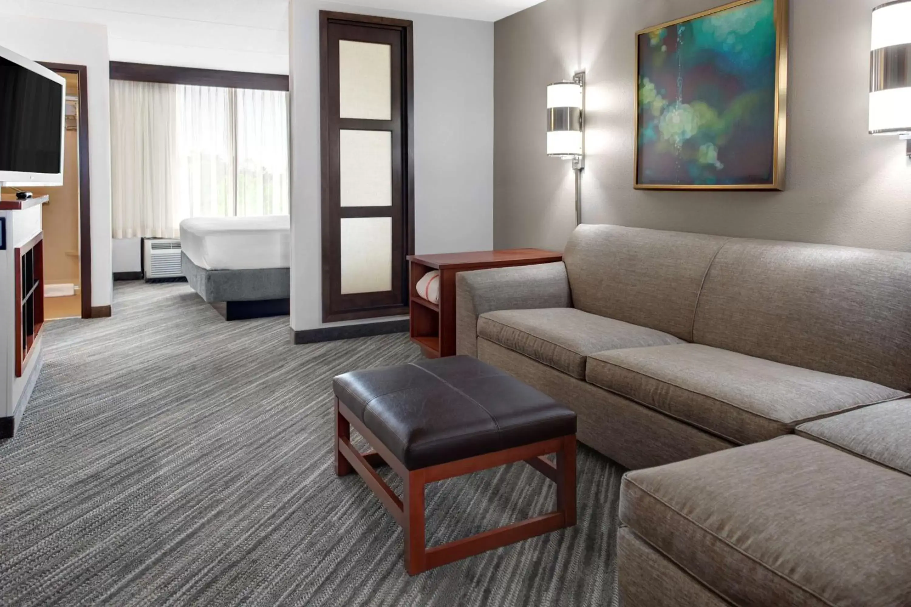 Bed in Candlewood Suites - Cincinnati Northeast - Mason, an IHG Hotel