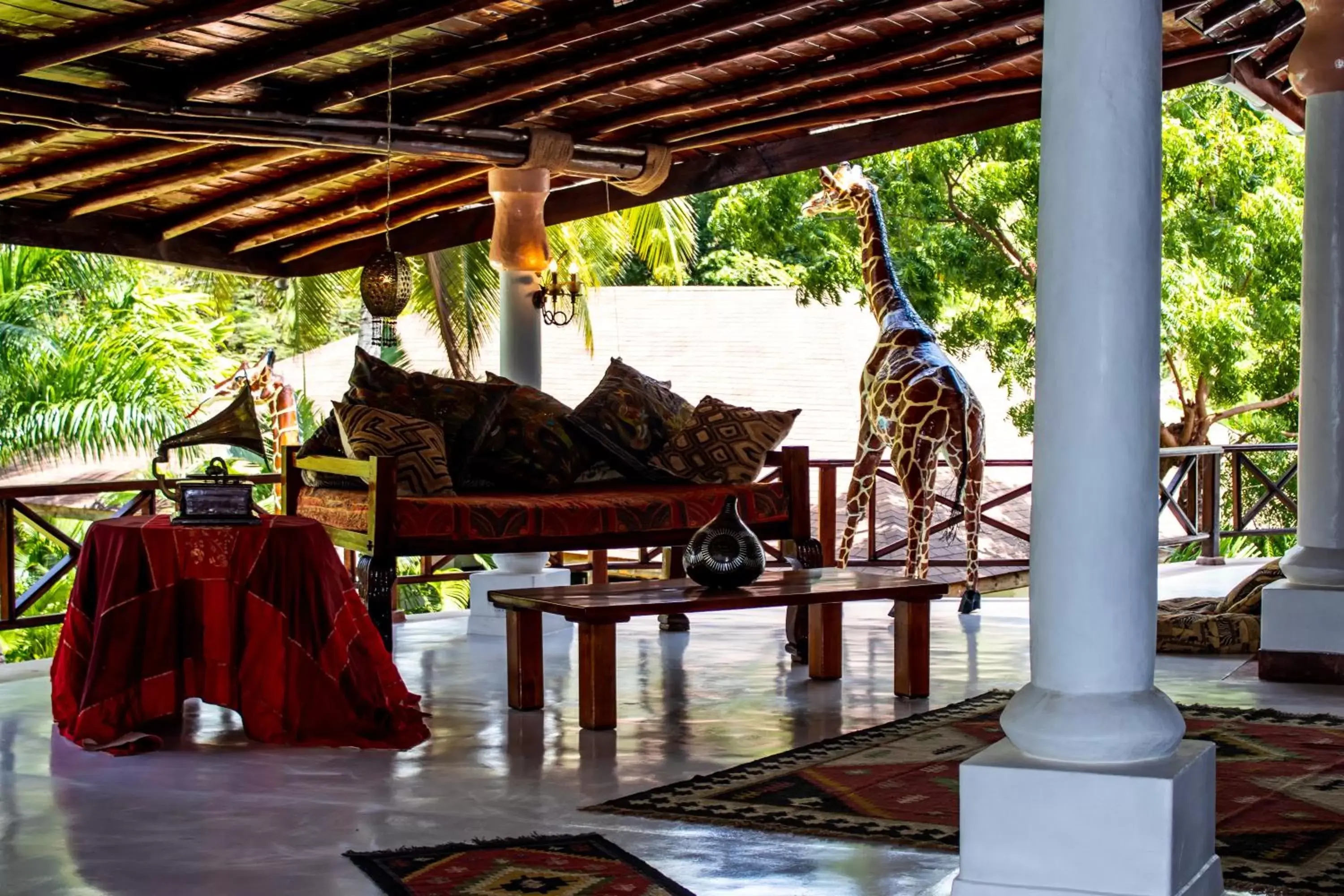 Seating area in African House Resort