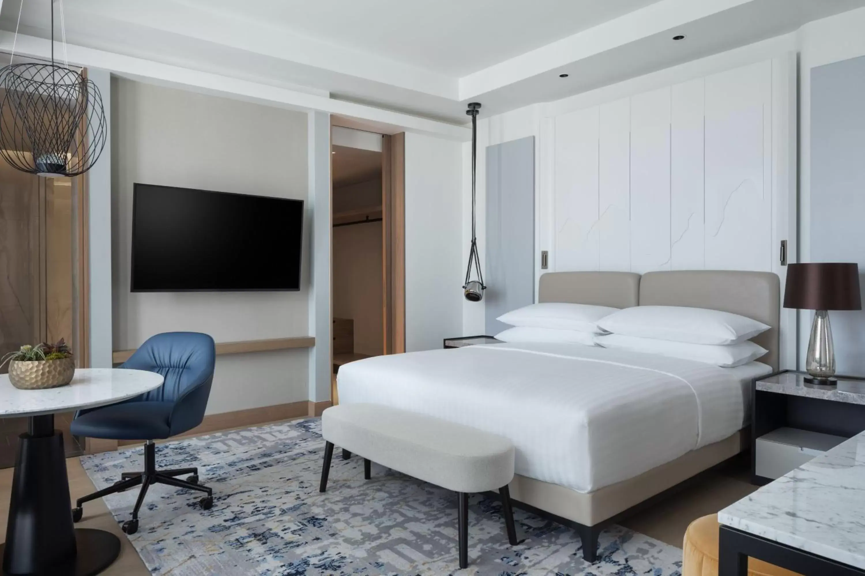 Photo of the whole room, Bed in Tirana Marriott Hotel