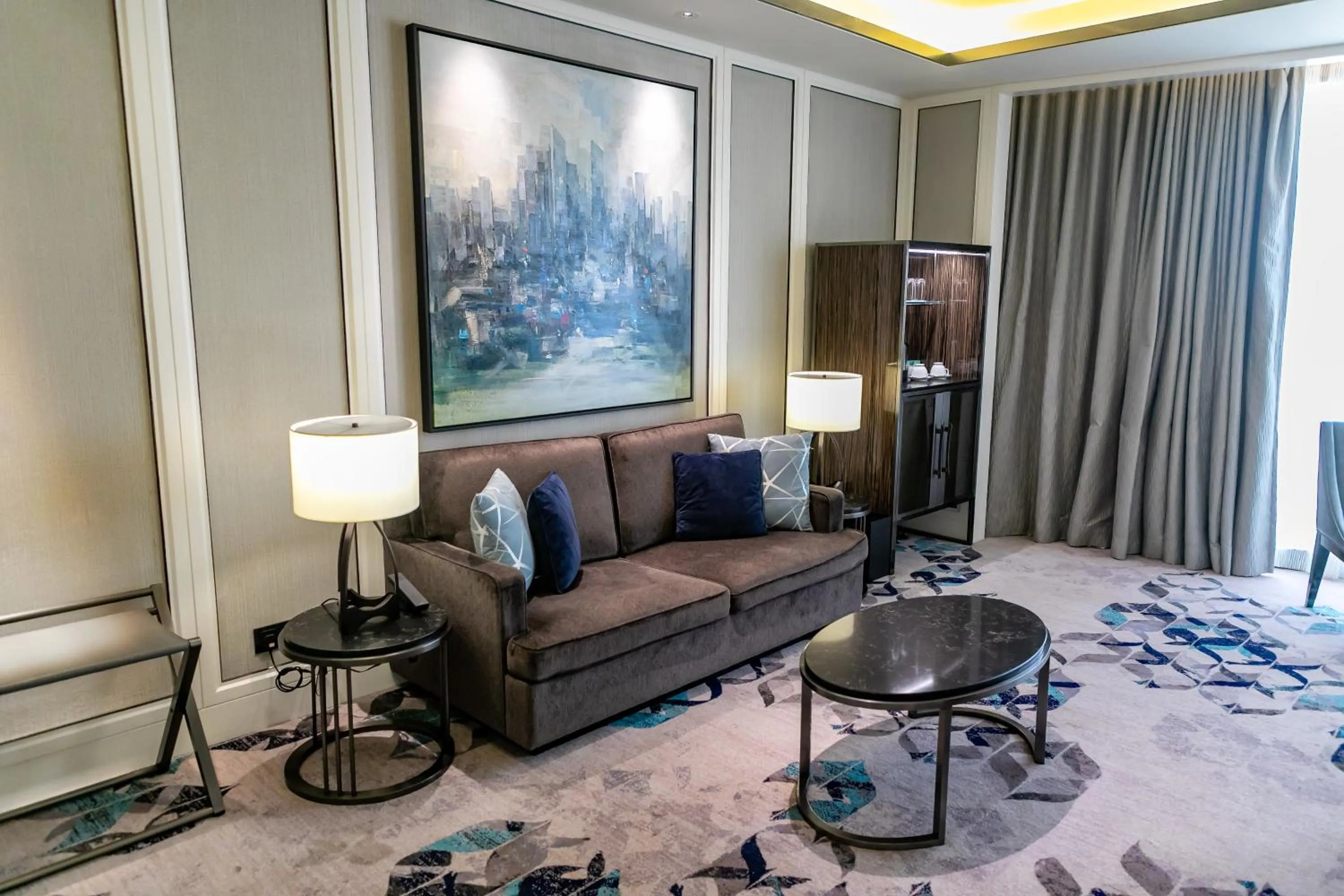 Seating area in Hotel Okura Manila at Newport World Resorts