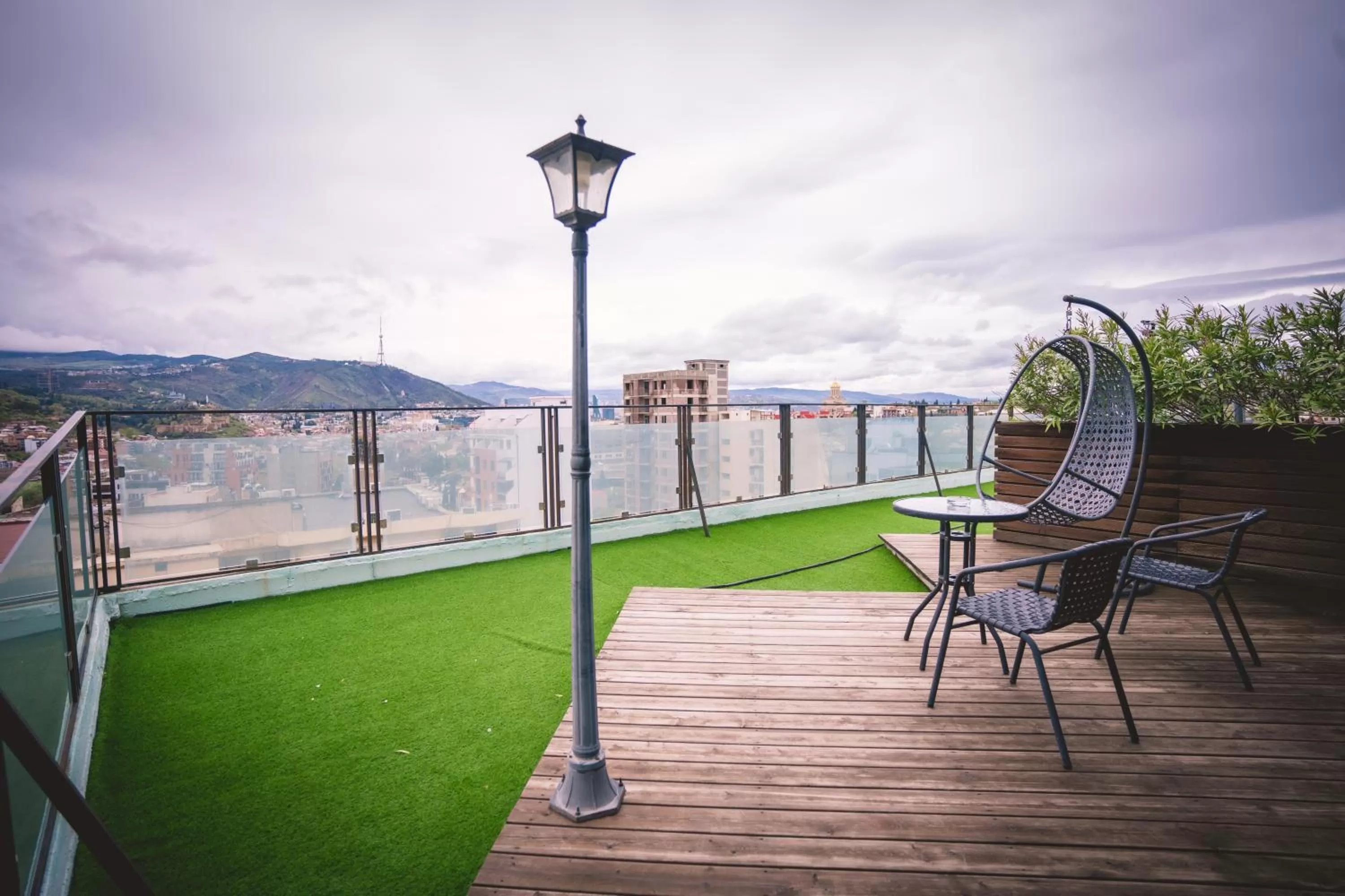 Patio in Hotel Grand View in Tbilisi
