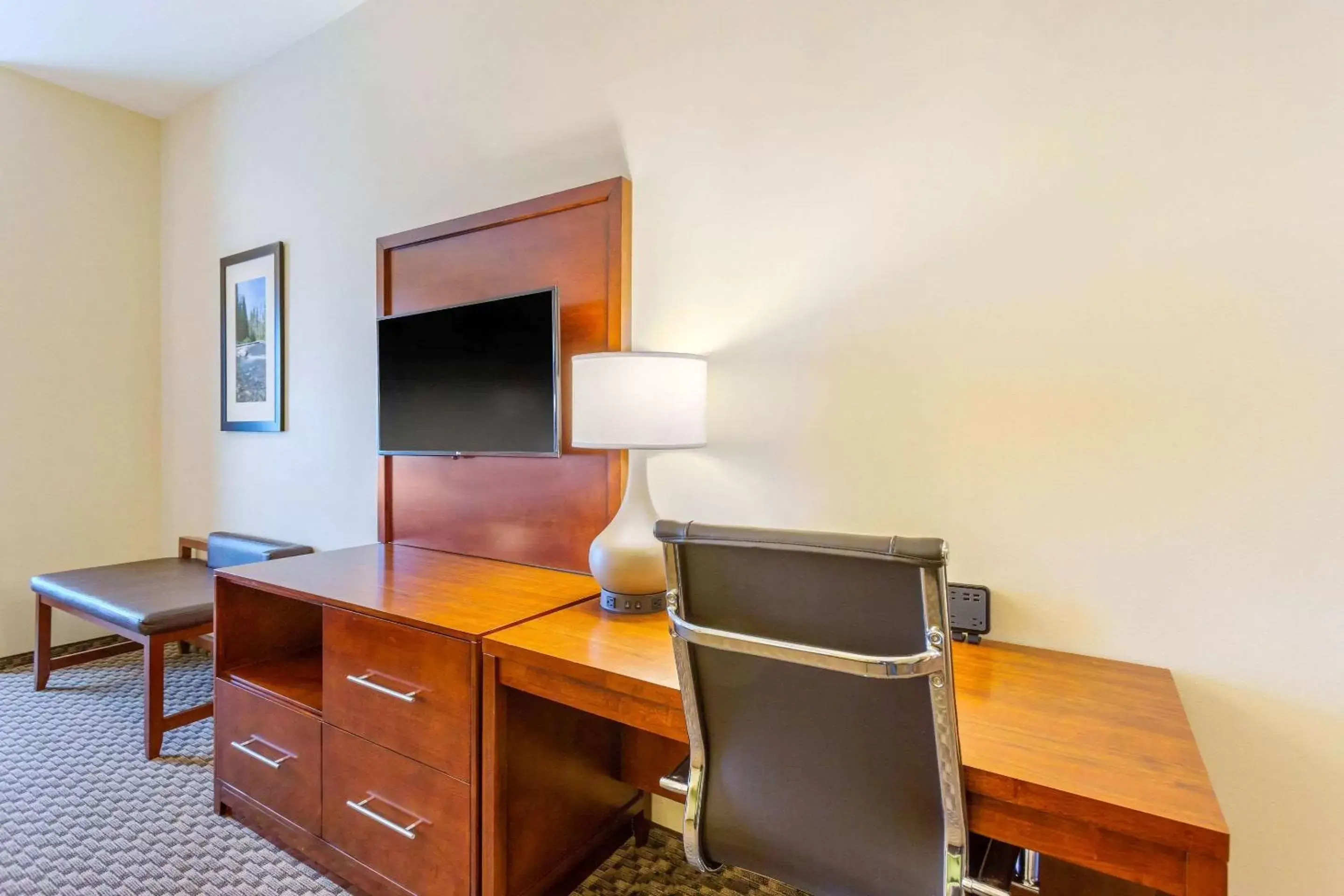 Photo of the whole room, TV/Entertainment Center in Comfort Suites Burlington near I-5