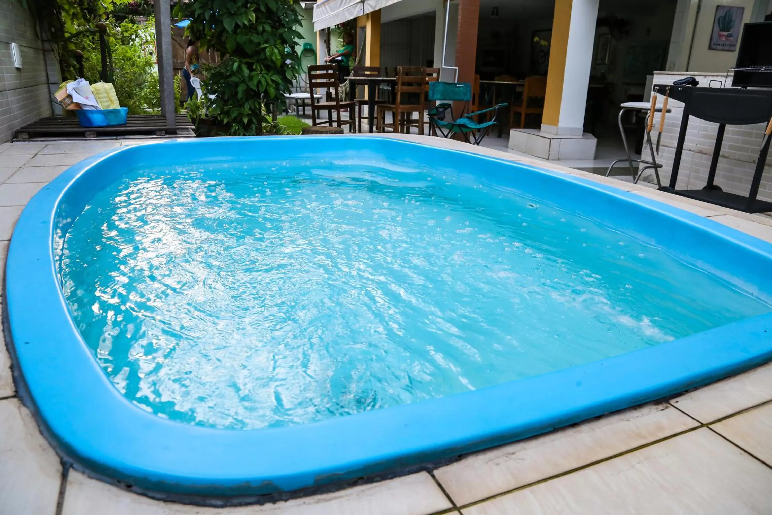 Pool view in A Casa Morro do Moreno