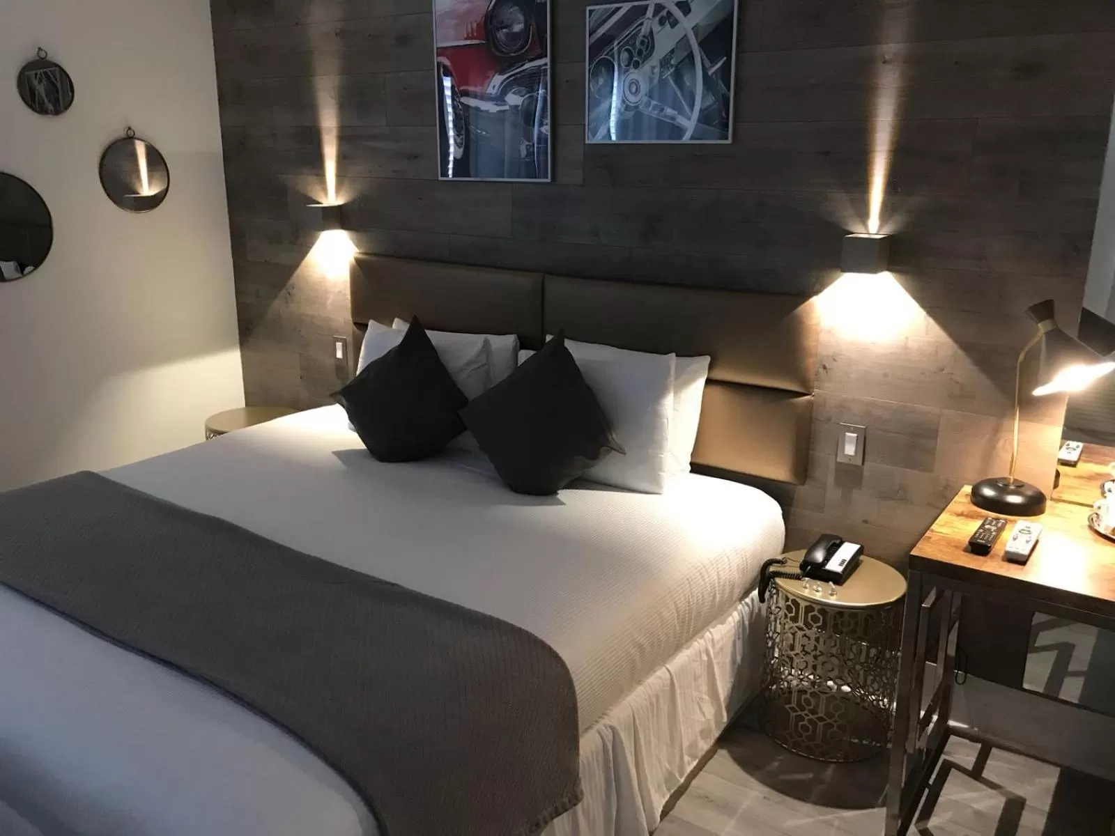 Decorative detail, Bed in Century Hotel