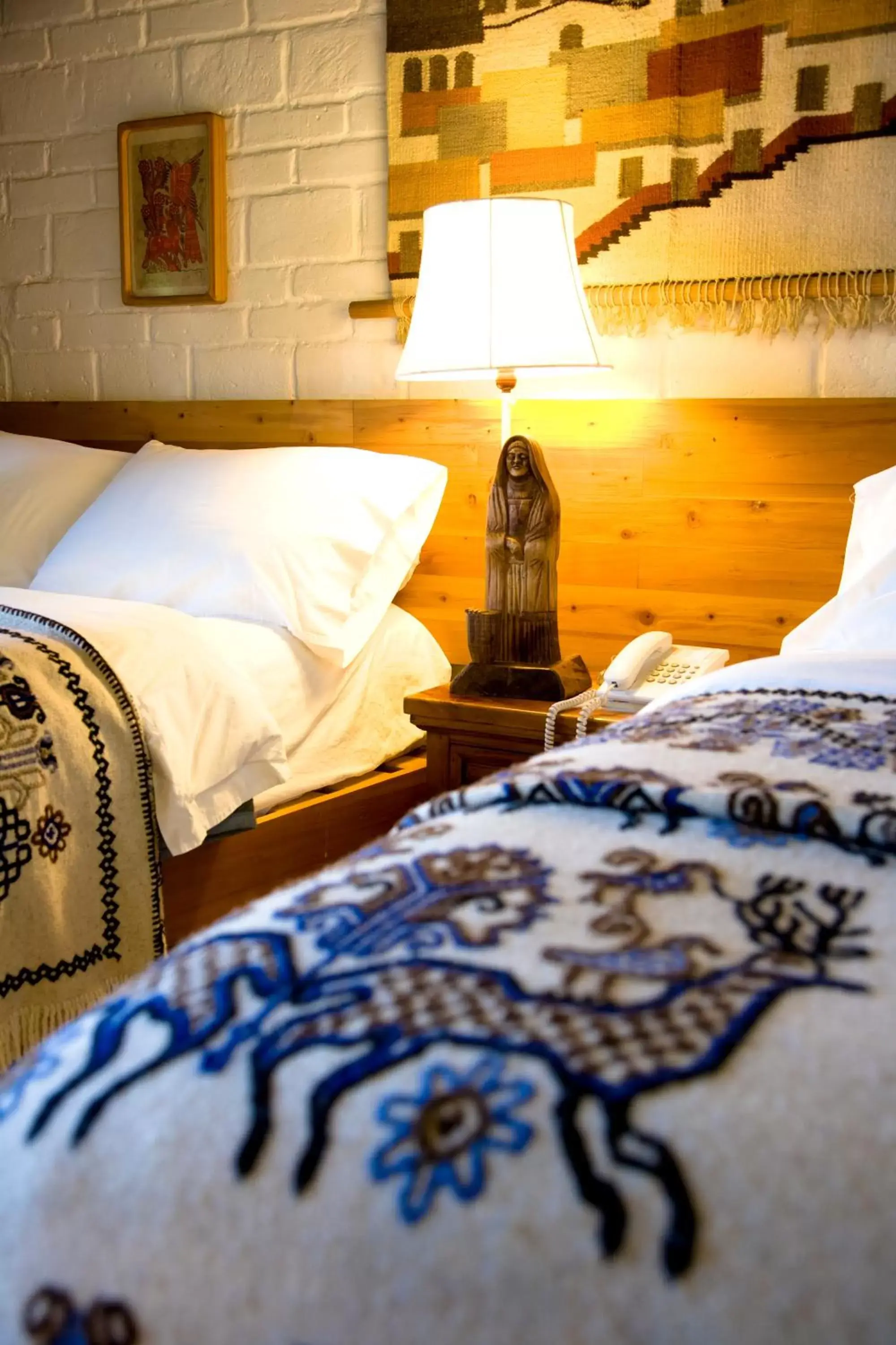 Decorative detail, Bed in Hotel Rancho San Cayetano