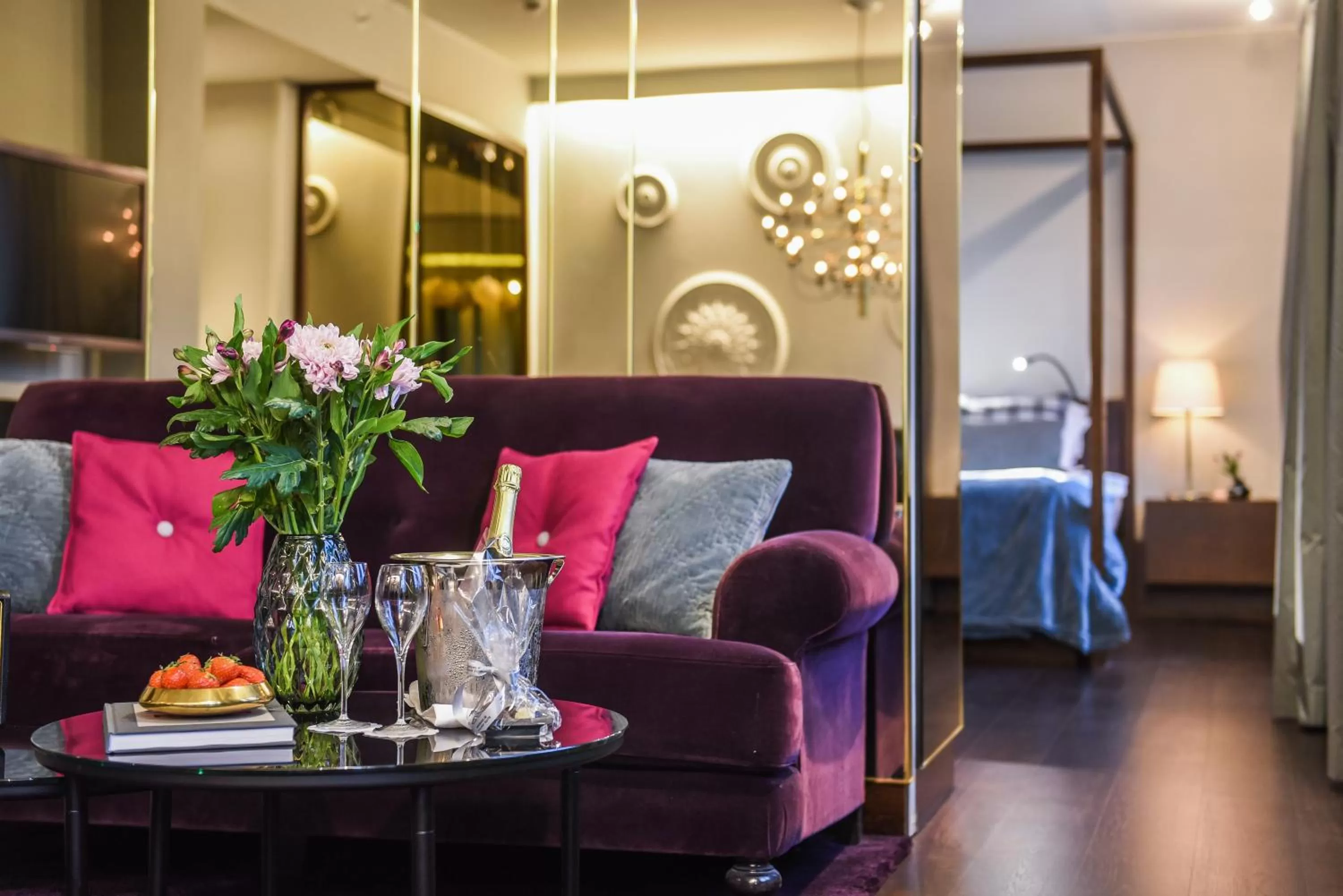 Living room, Bed in Elite Eden Park Hotel