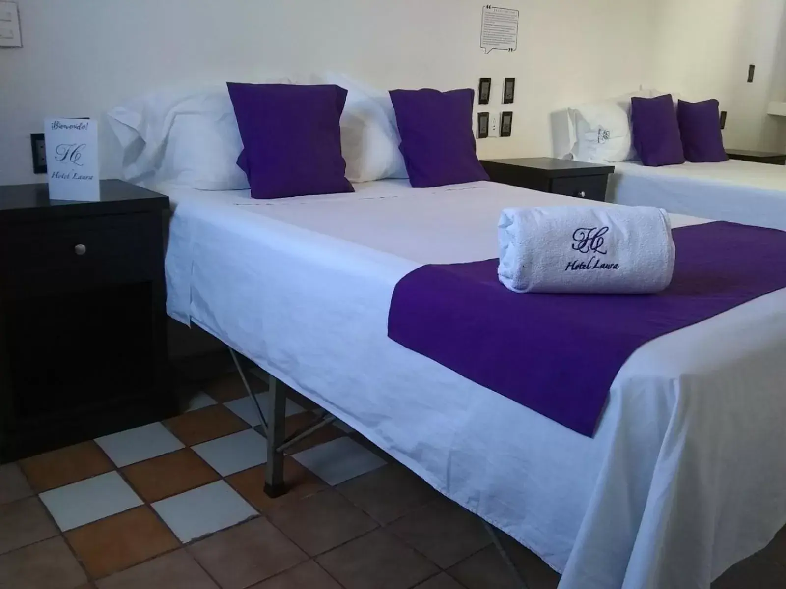 Bed in Hotel Posada Laura