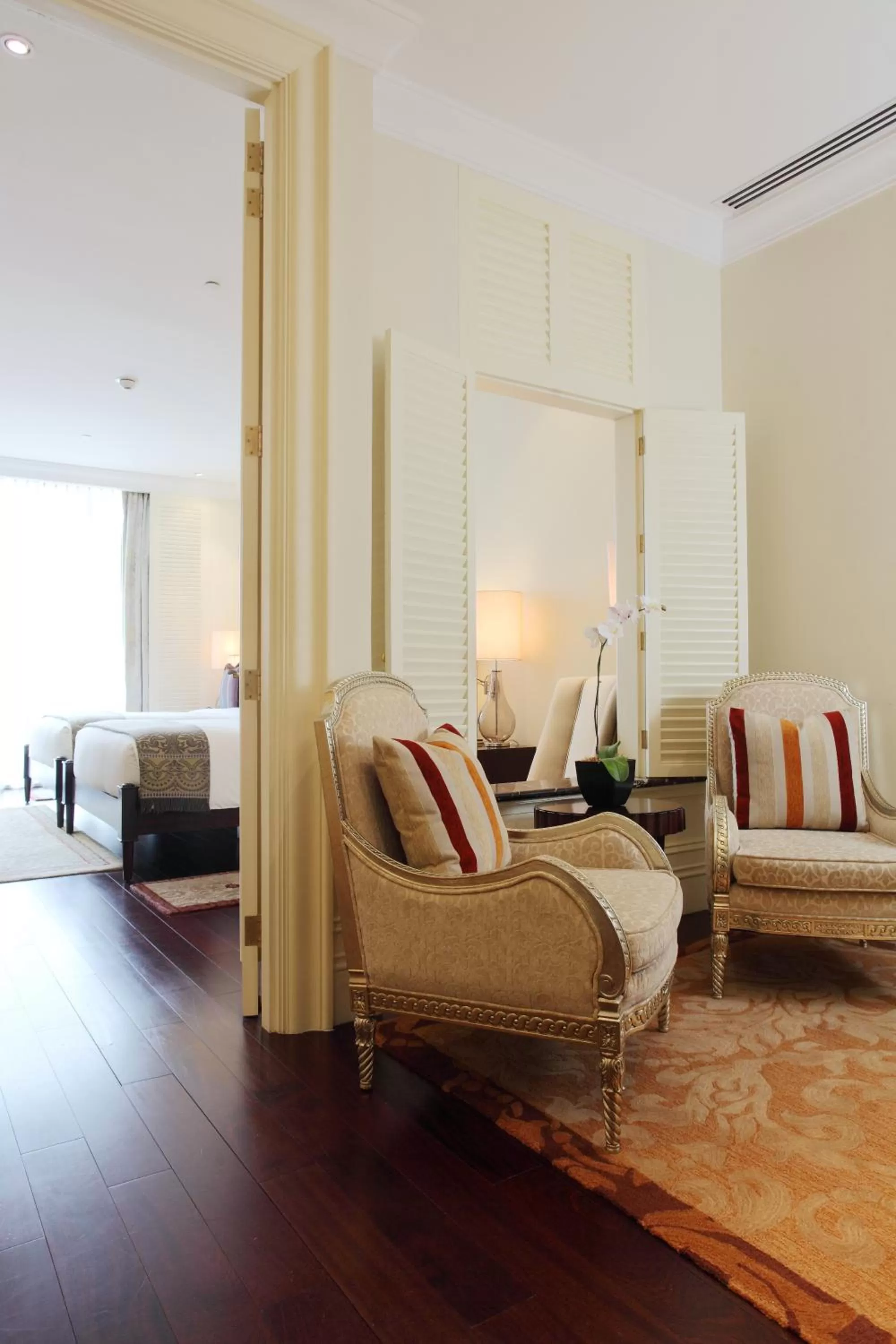 Seating area in Raffles Makati