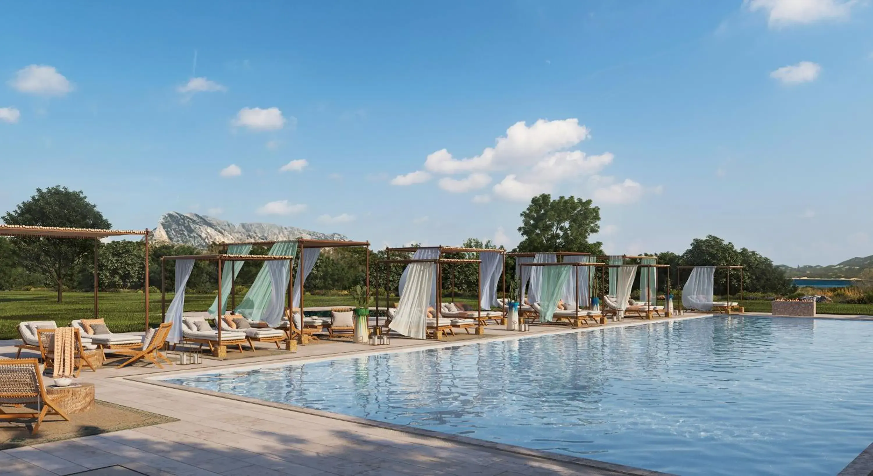 Pool view, Swimming Pool in Baglioni Resort Sardinia - The Leading Hotels of the World