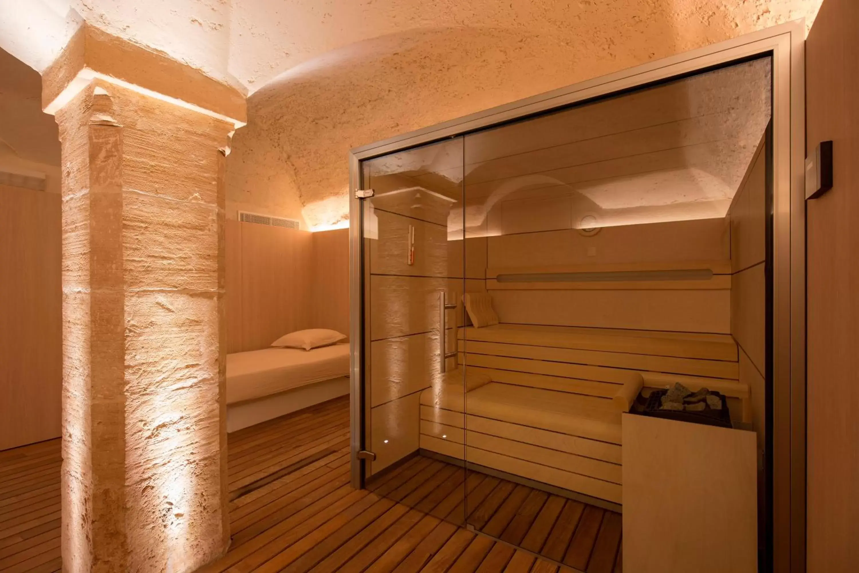 Sauna, Bed in Convent de la Missio - Grand Luxury Boutique hotel, Adults Only Sauna, Bed in Convent de la Missio - Grand Luxury Boutique hotel, Adults Only
