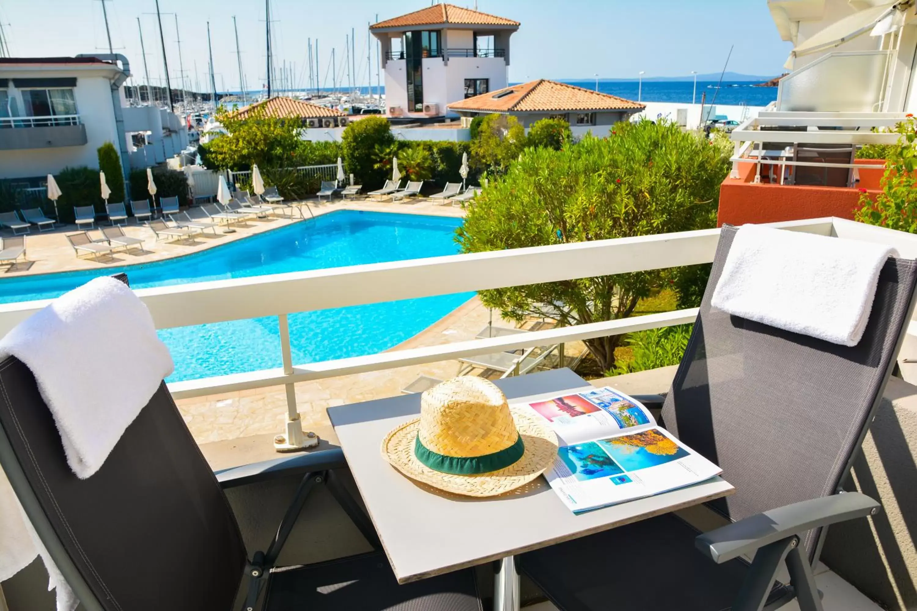 Balcony/Terrace, Pool View in Best Western Plus La Marina