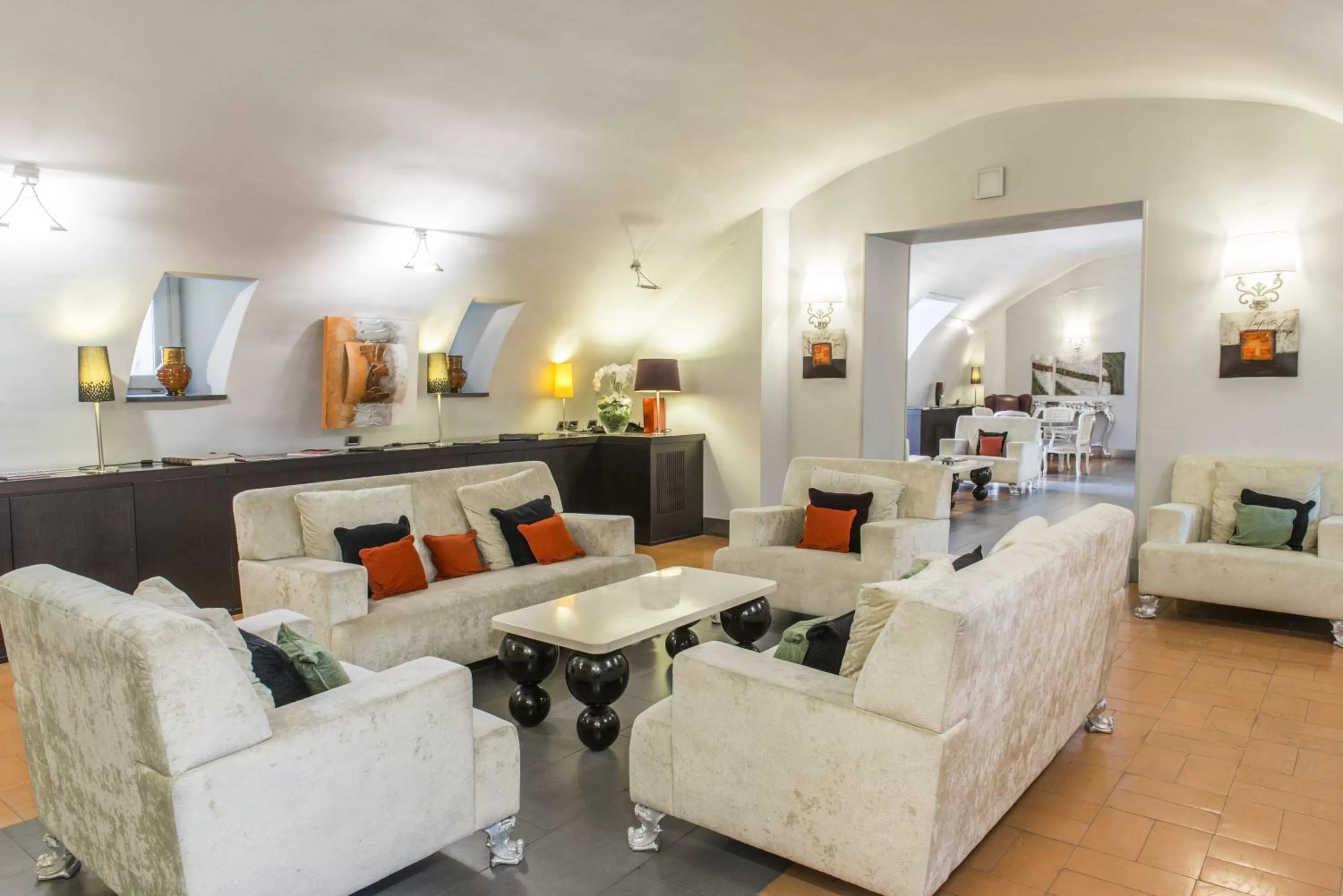 Living room in Palazzo Caracciolo Naples
