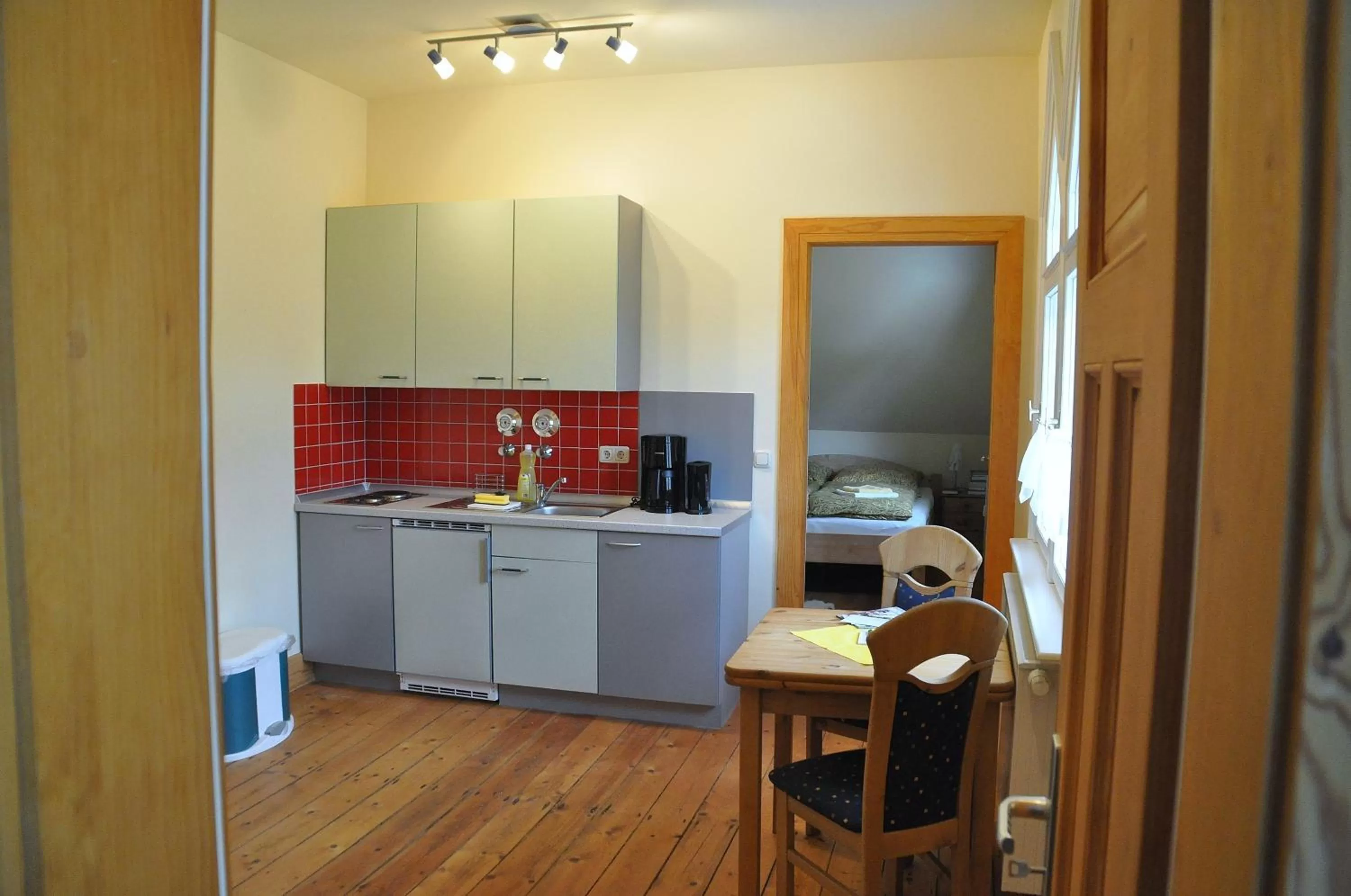 Kitchen or kitchenette in Landgasthof Alter Bahnhof