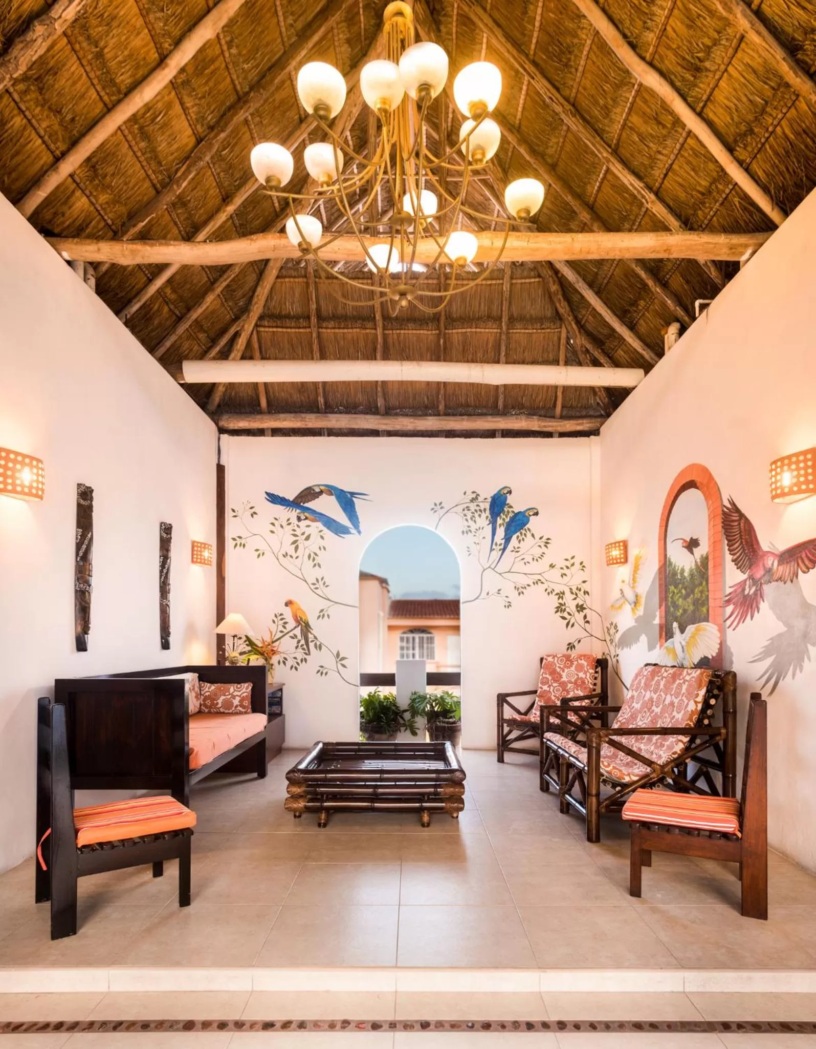 Communal lounge/ TV room in Villas El Encanto Cozumel