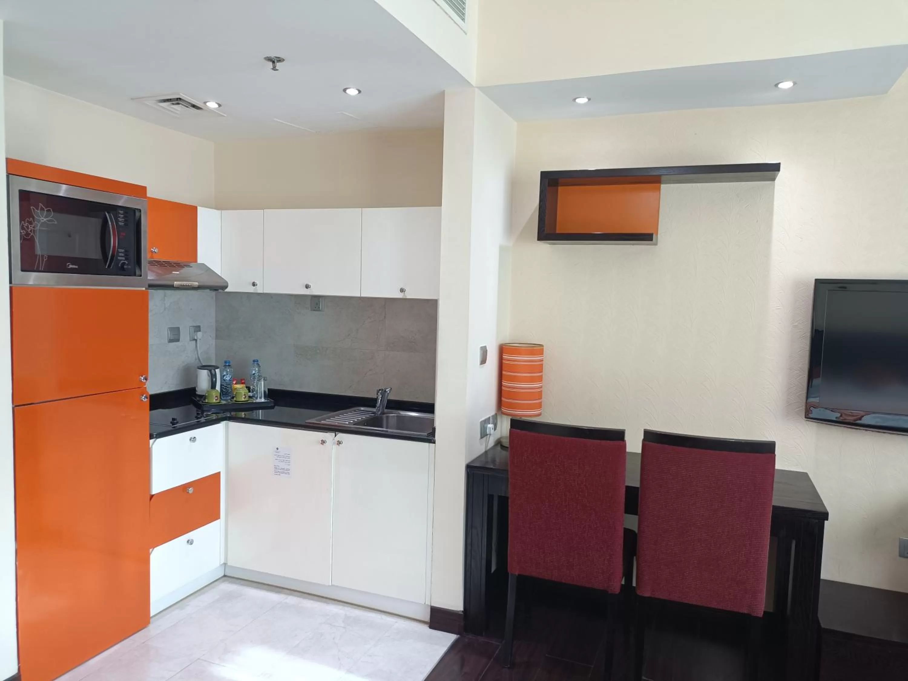 kitchen in Marina View Deluxe Hotel Apartment