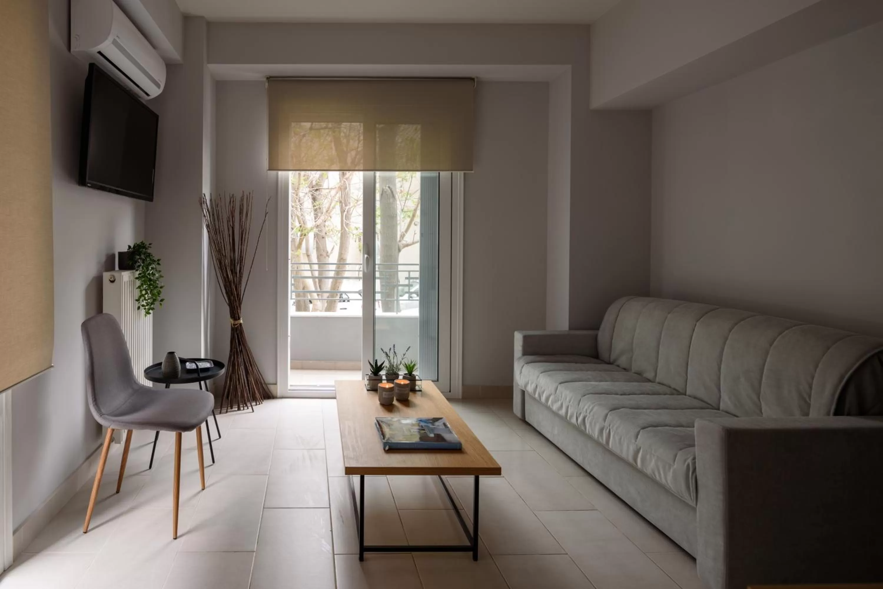 Living room in 12 Keys Athens Apartments