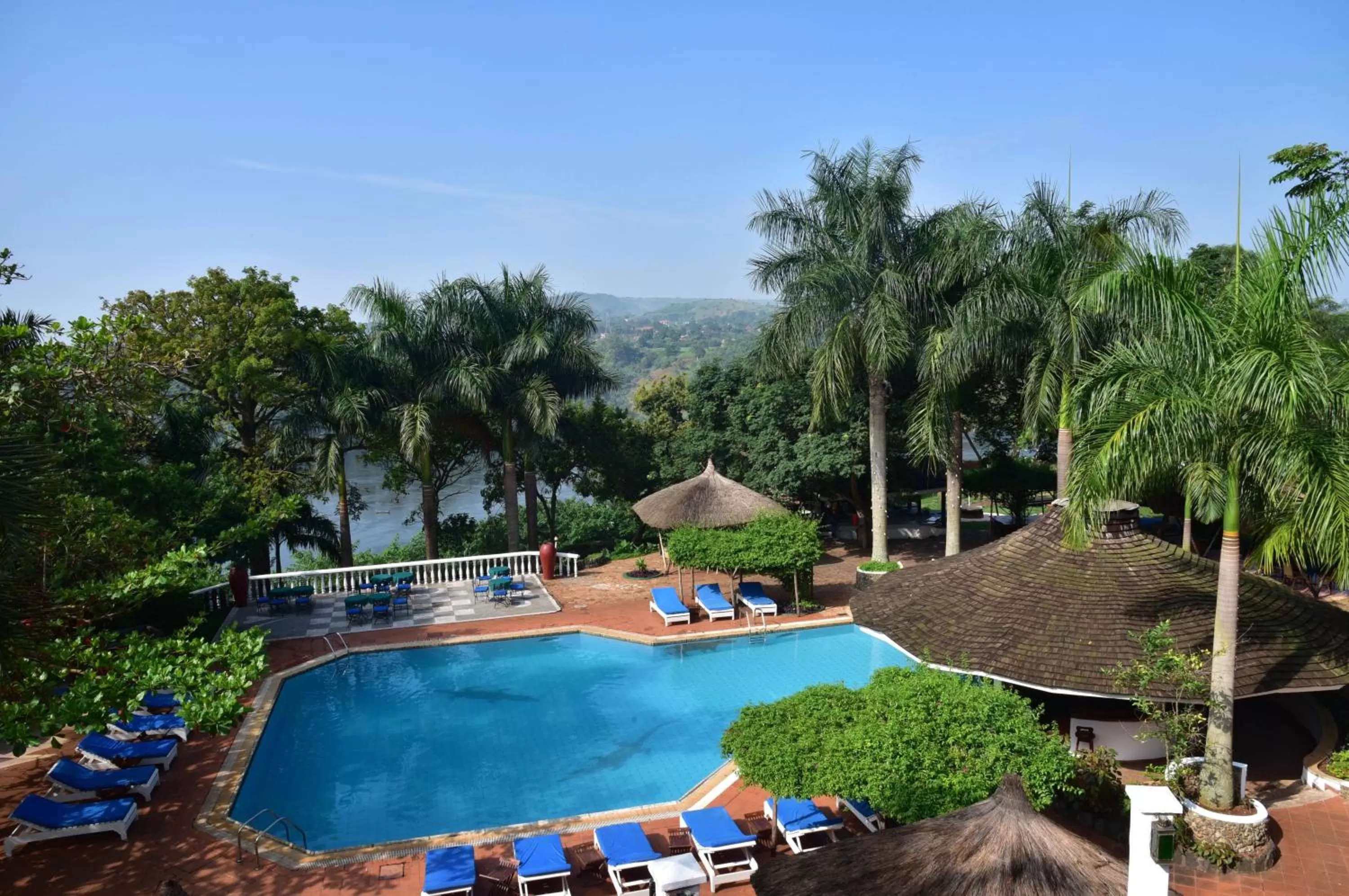 Swimming pool in Jinja Nile Resort