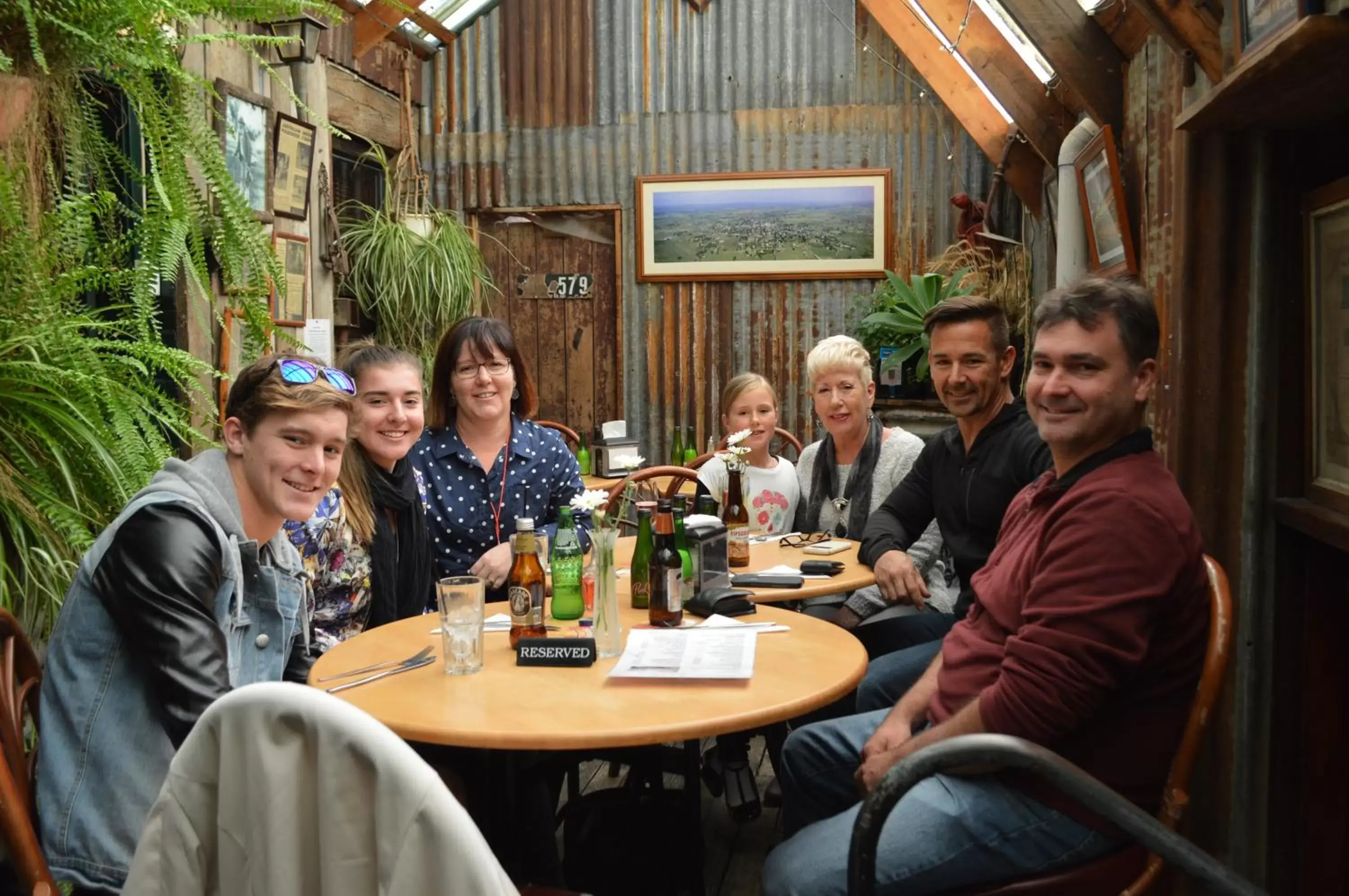 group of guests in Prince Of Wales Hotel Gulgong