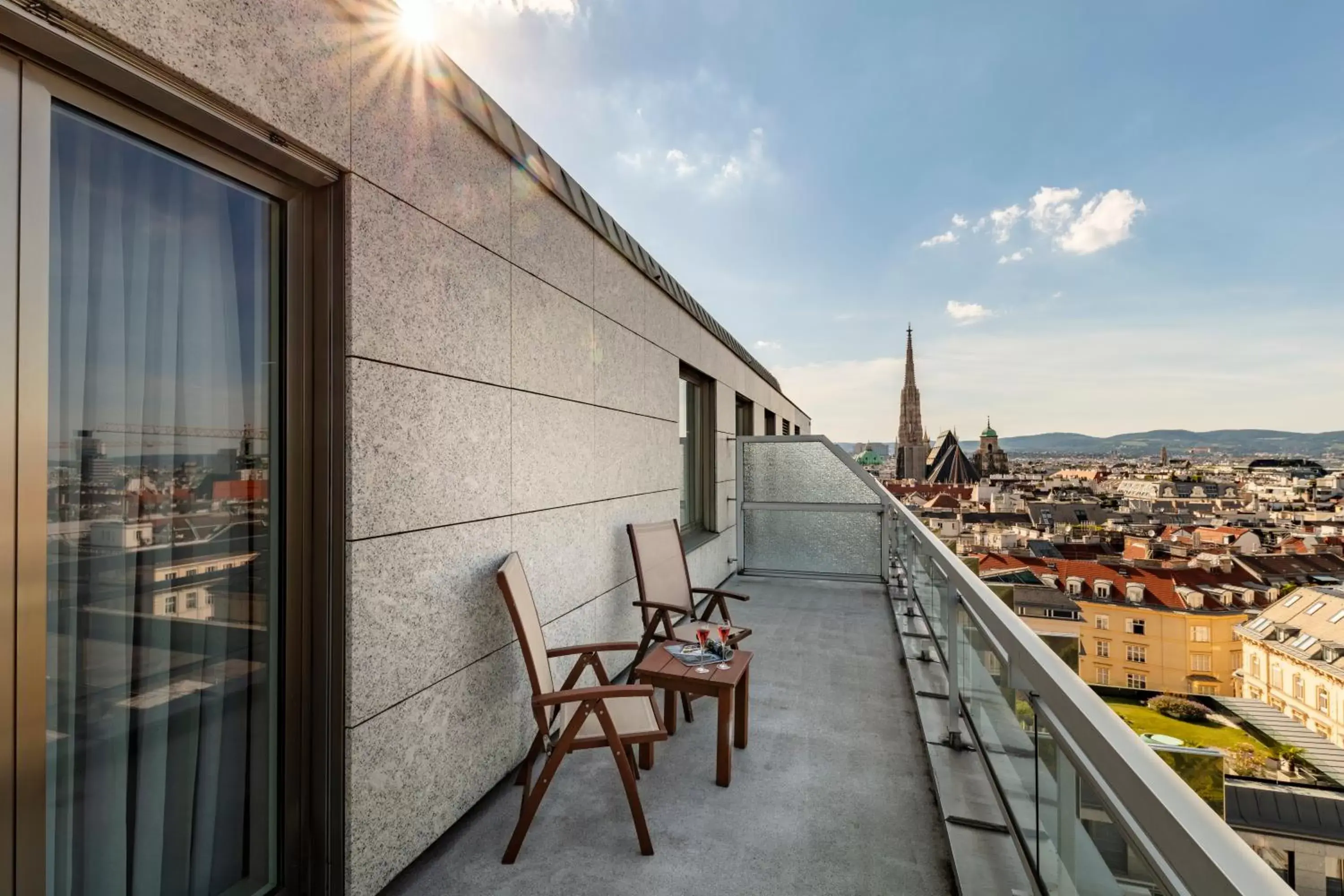 Balcony/Terrace in Hotel Am Parkring