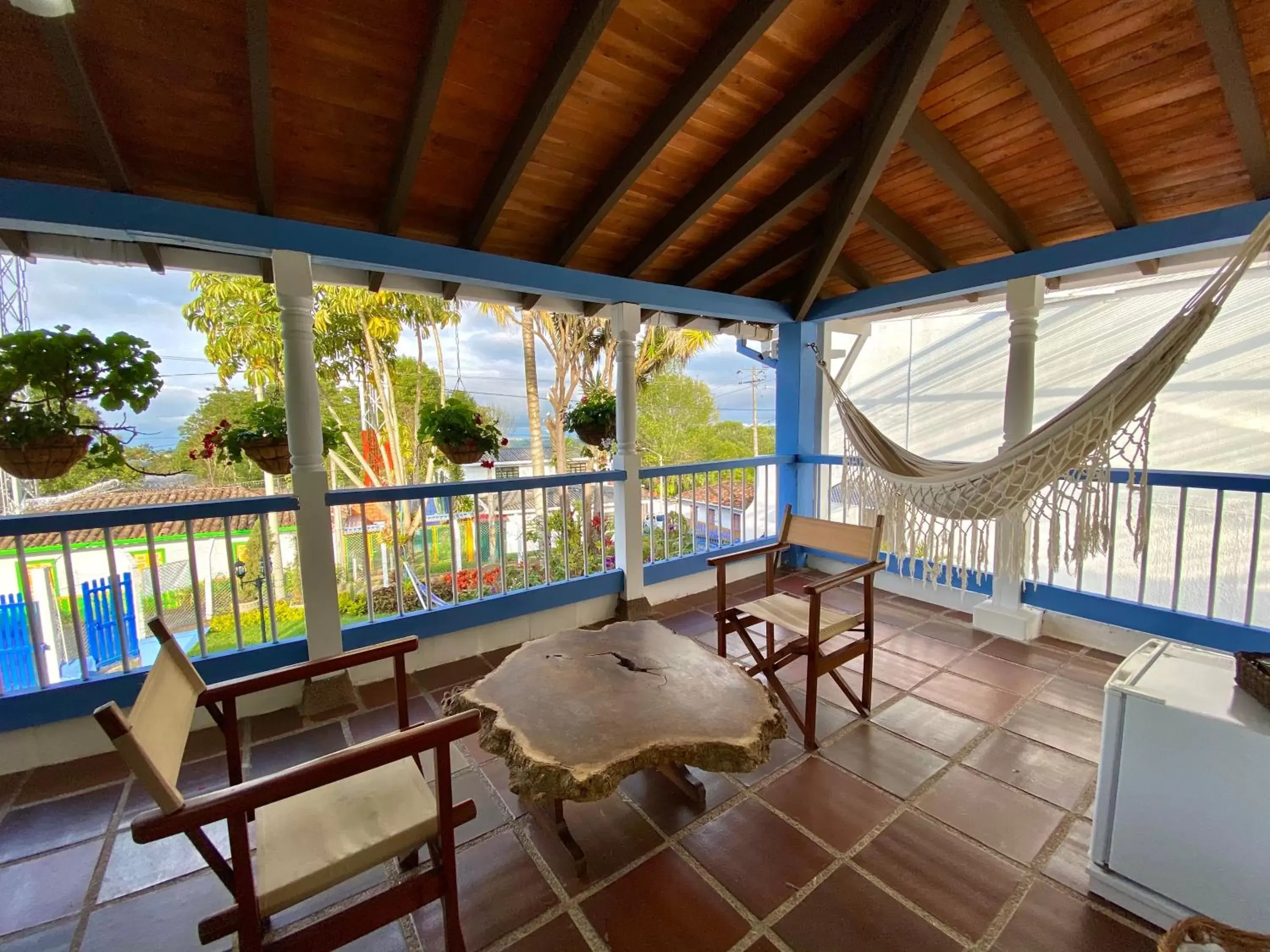 Inner courtyard view in Hotel El Mirador del Cocora