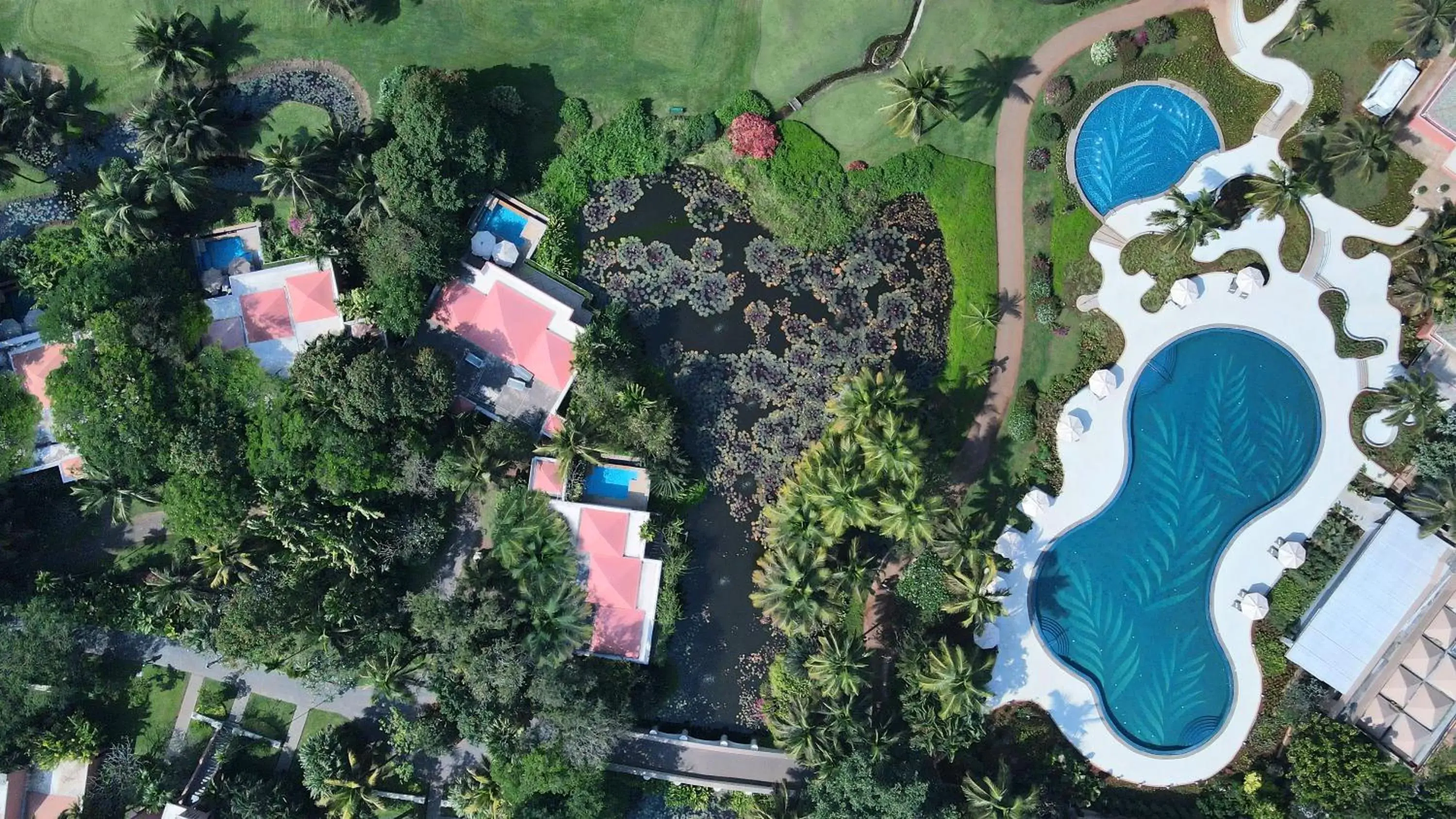 Swimming pool, Bird's-eye View in The St Regis Goa Resort