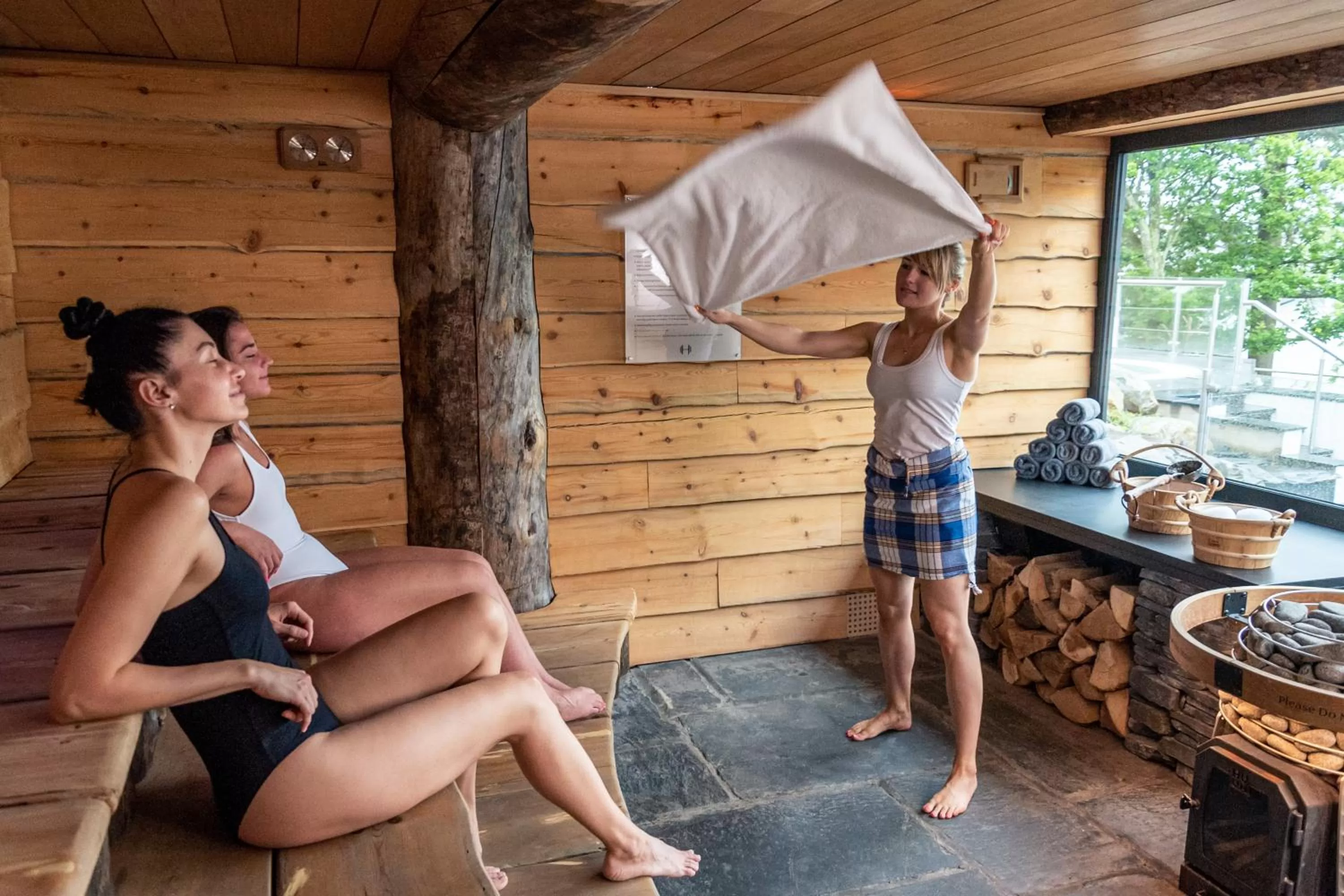 People in Low Wood Bay