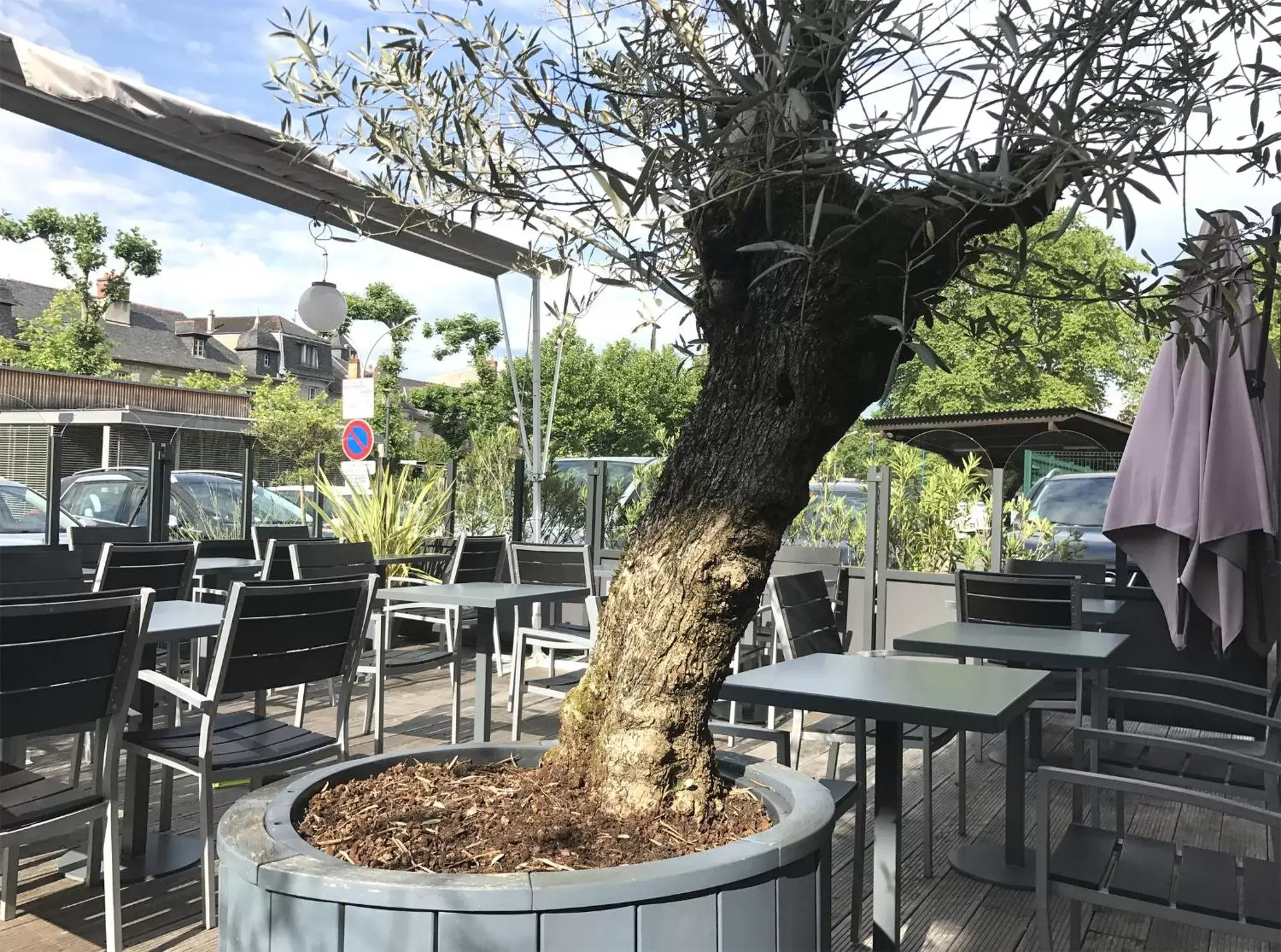 Balcony/Terrace, Restaurant/Places to Eat in Hôtel La Réserve de Brive