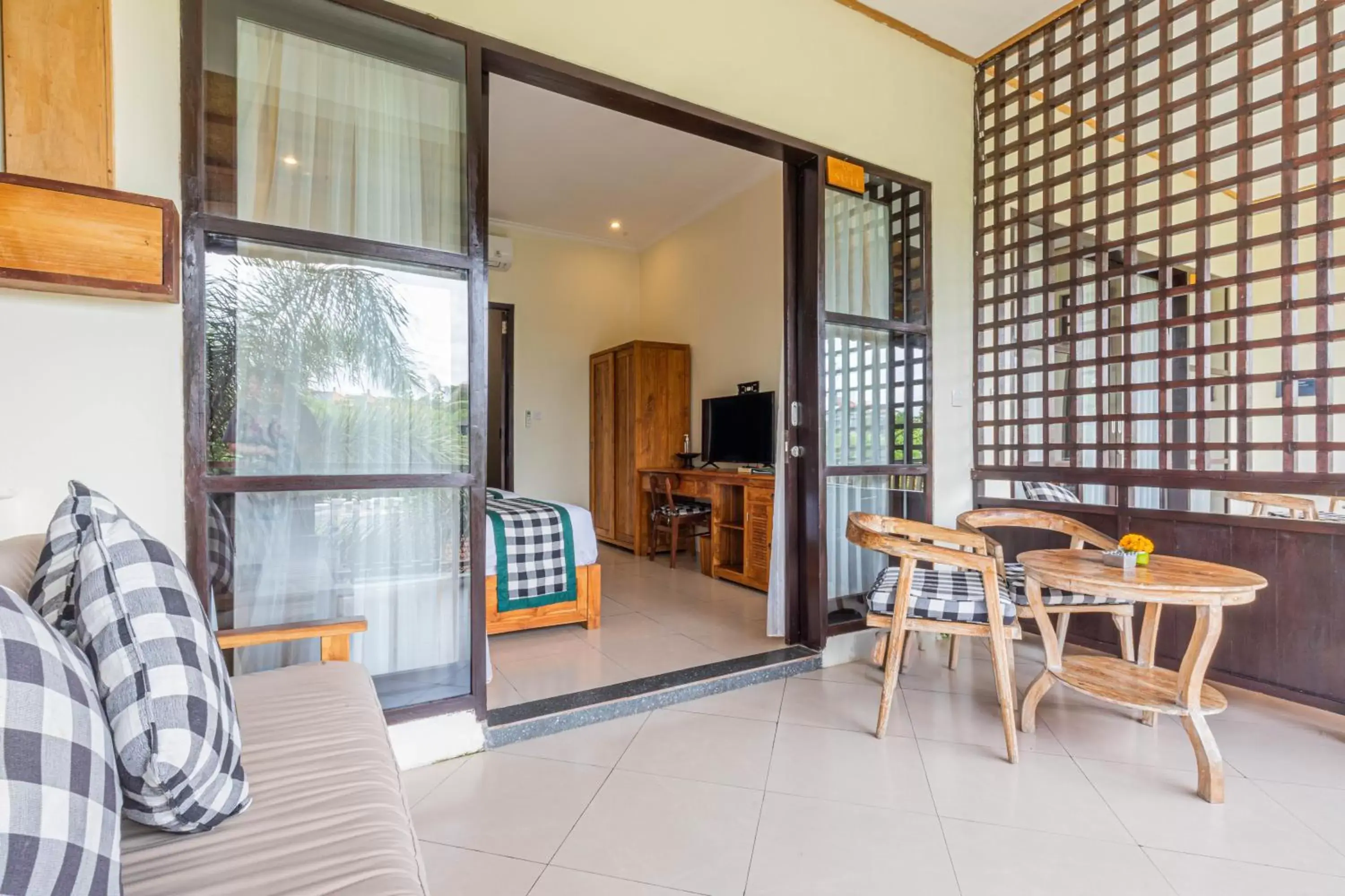 Balcony/Terrace in Meruhdani Boutique Hotel Ubud