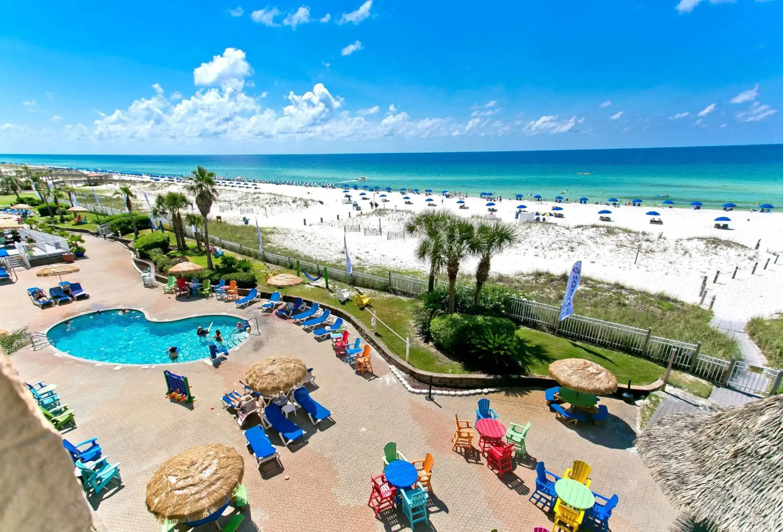 Pool view in Hampton Inn Pensacola Beach Pool view in Hampton Inn Pensacola Beach