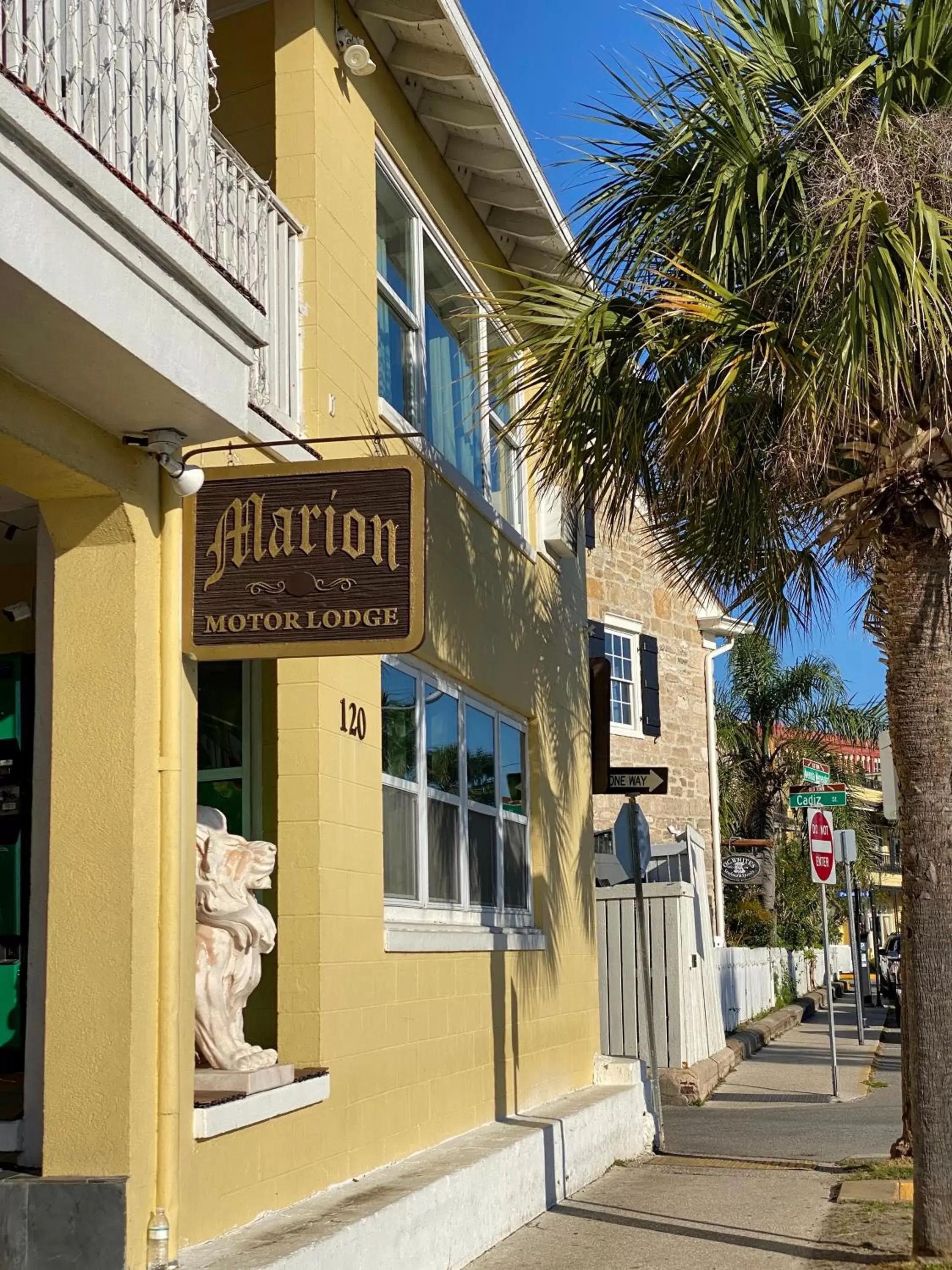 Property building in Historic Waterfront Marion Motor Lodge in downtown St Augustine