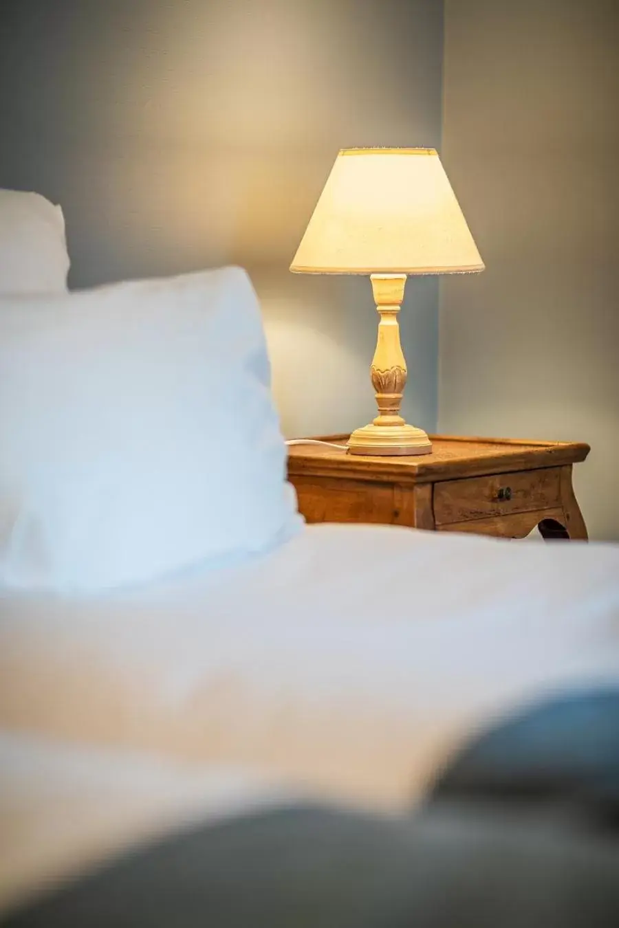 Decorative detail, Bed in Hôtel La Couleuvrine Sarlat Centre Ville