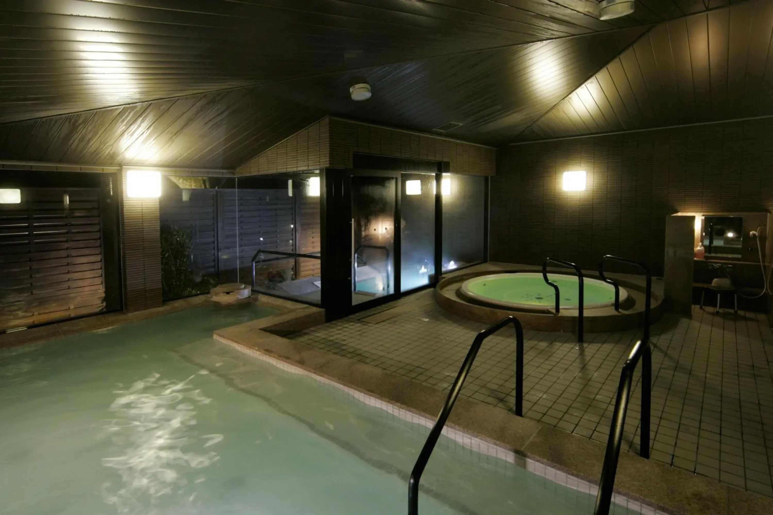 Hot Spring Bath, Swimming Pool in Hakone Highland Hotel