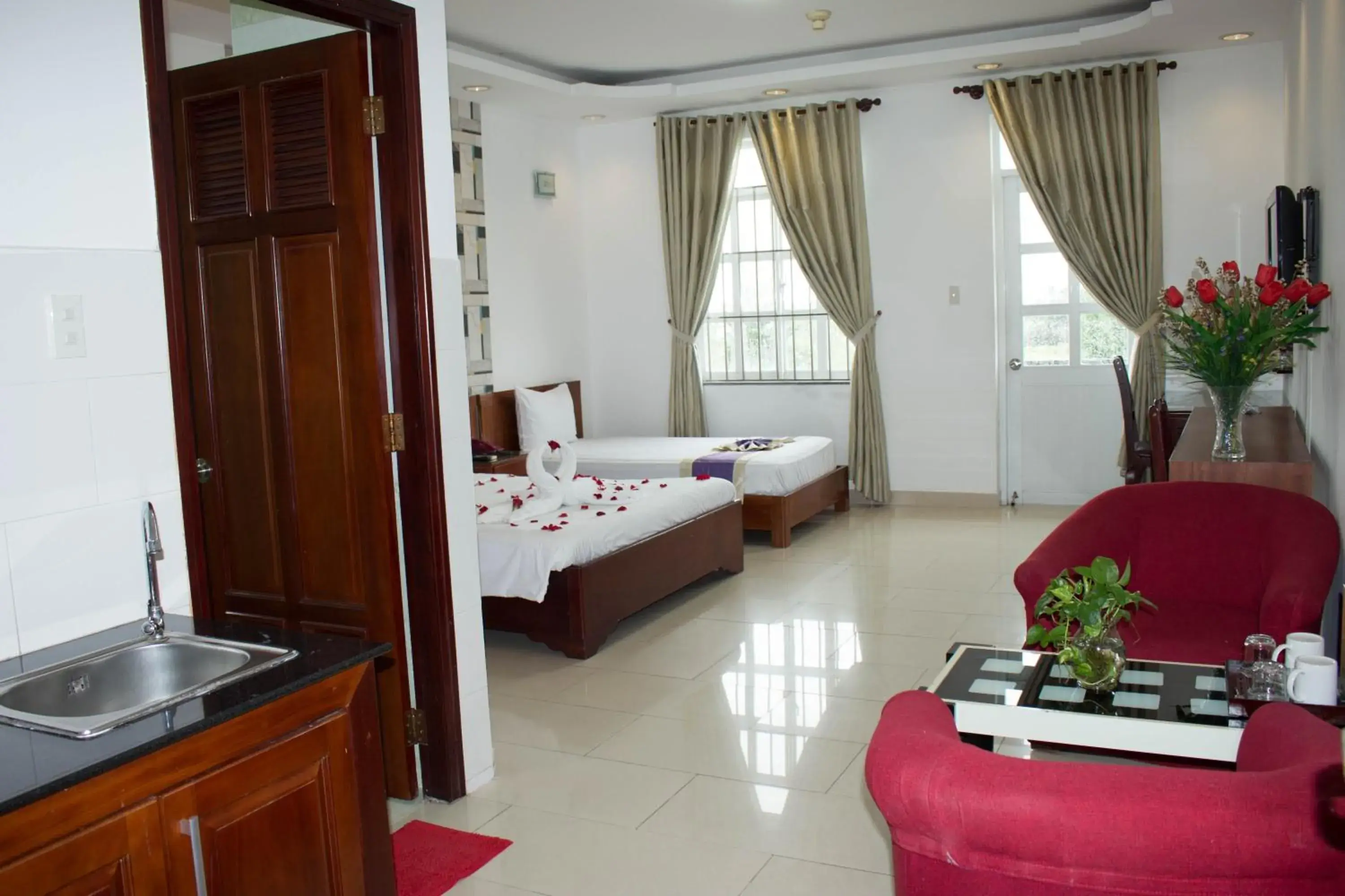 Living room in Hoa Phat Hotel & Apartment